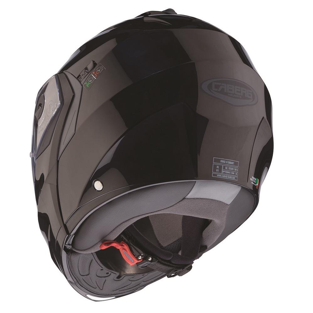 Casco de motocicleta plegable inteligente Caberg Duke X scooter modular liso negro brillante - Imagen 7 de 54