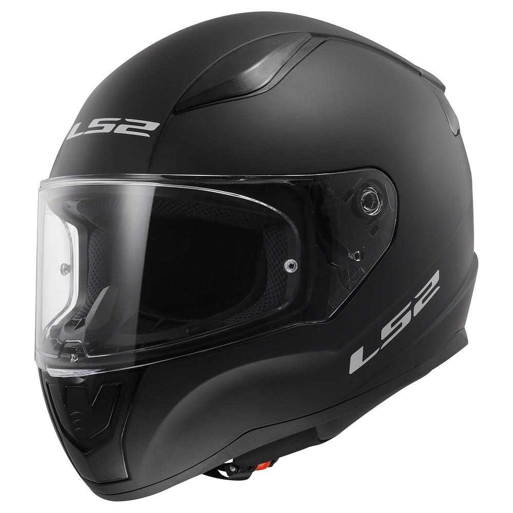 LS2 FF353 Rapid II Plain Motorcycle Helmet Full Face Moped Black White Grey - Picture 20 of 45