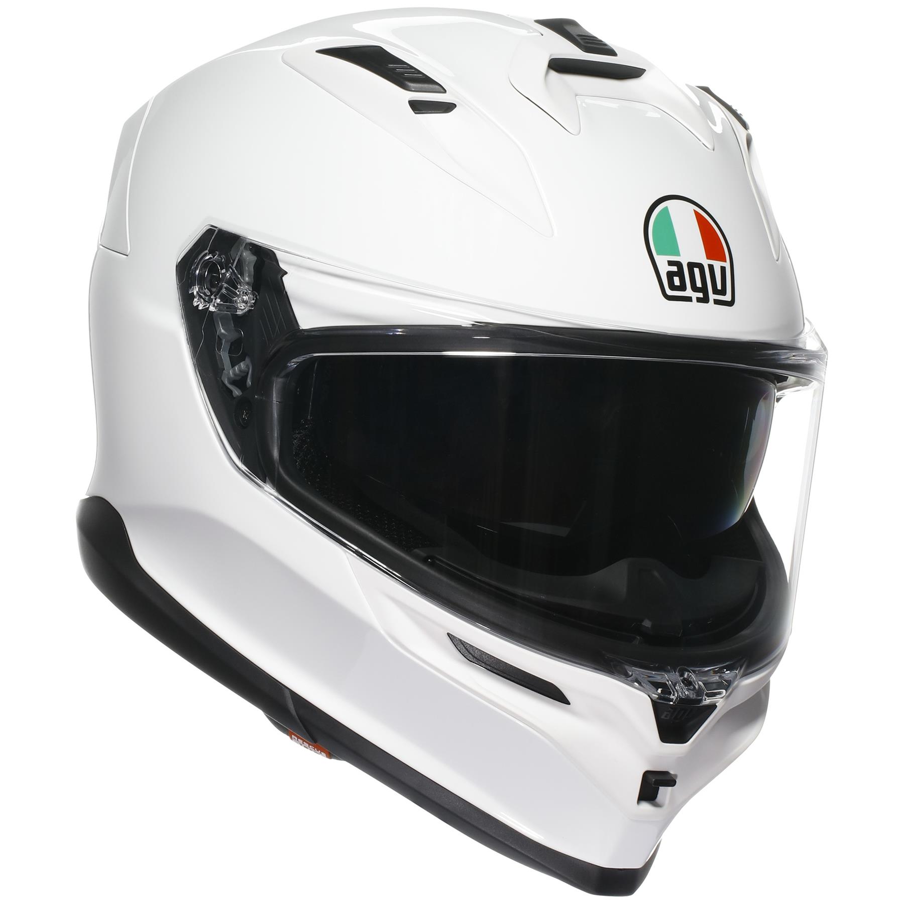 AGV K7 Plain Full Face Motorcycle Helmet Sports Touring Black White Grey - Picture 3 of 23