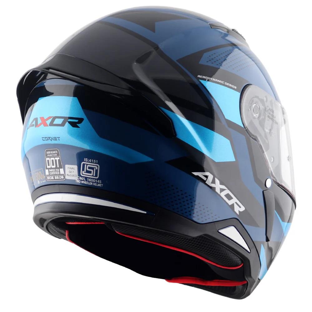 Axor Hunter Cornet Full Face Motorcycle Helmet Scooter Motorbike Free Dark Visor - Picture 8 of 22