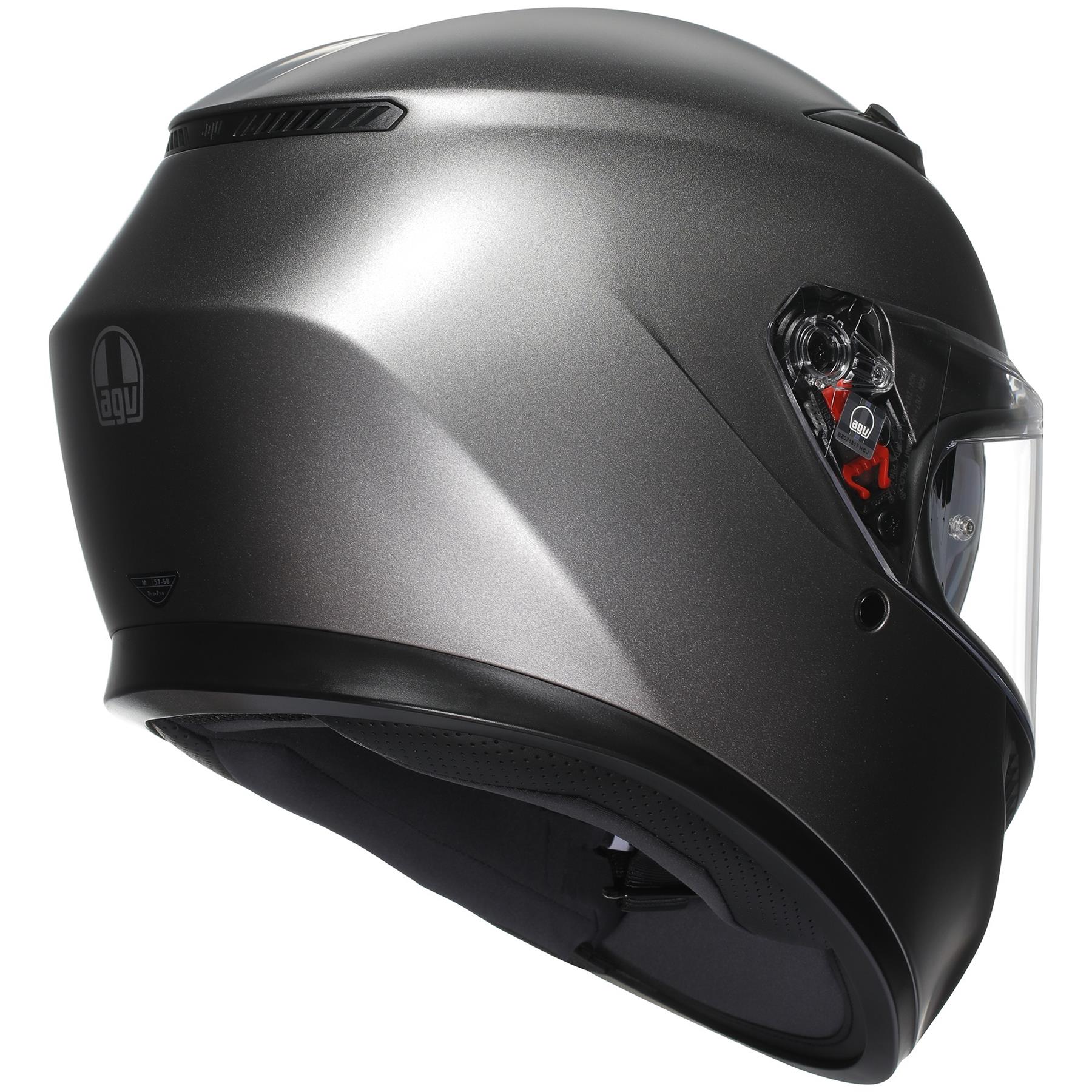 AGV K3 Plain Motorcycle Helmet Road Legal ECE 22.06 ACU Approved - Picture 21 of 29