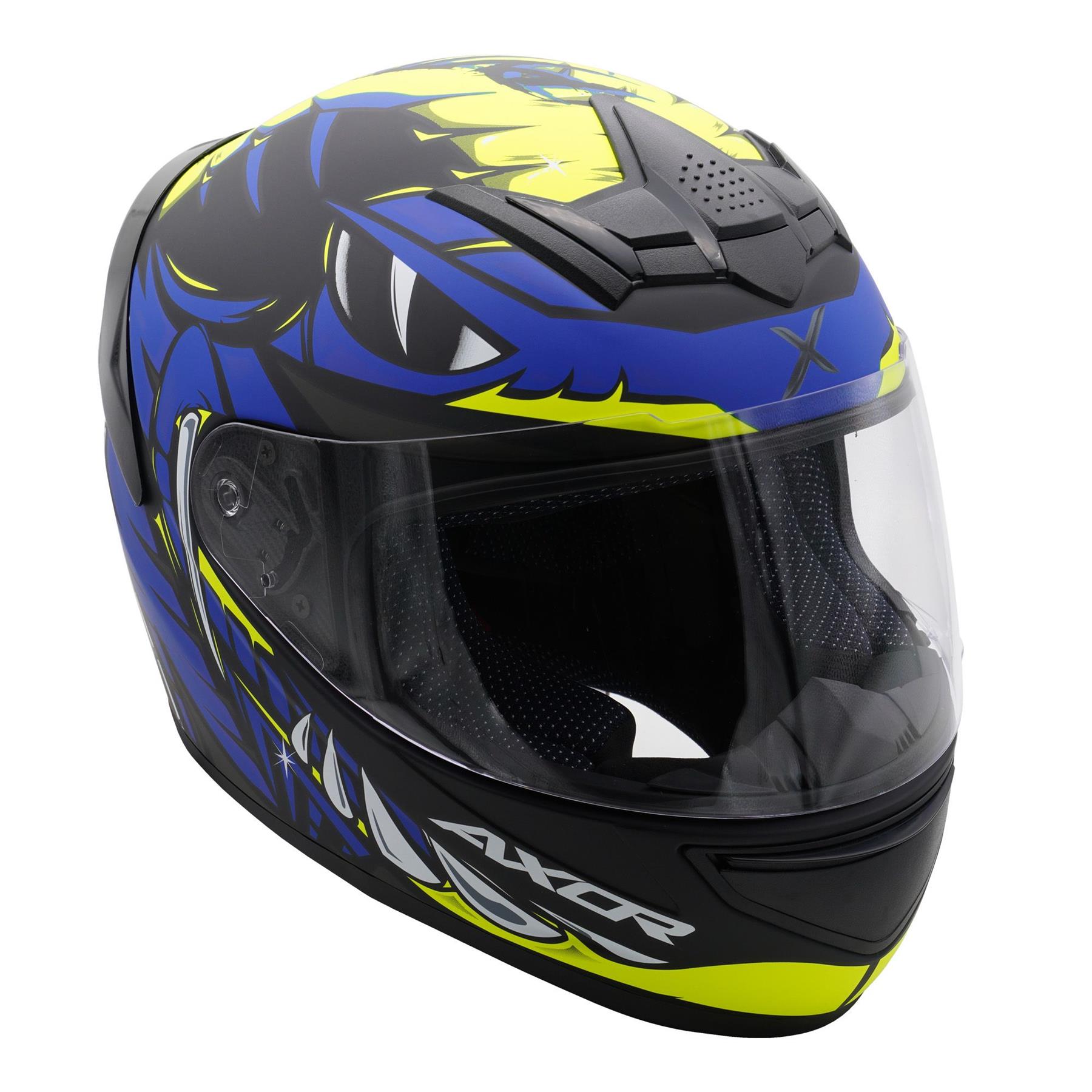 Axor Rage Python Full Face Motorcycle Helmet Scooter Moped Bike Crash Lid - Picture 12 of 26