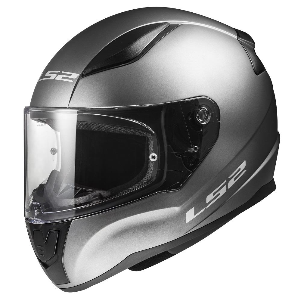 LS2 FF353 Rapid II Plain Motorcycle Helmet Full Face Moped Black White Grey - Picture 28 of 45