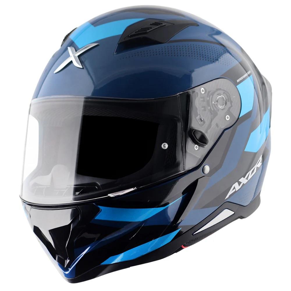 Axor Hunter Cornet Full Face Motorcycle Helmet Scooter Motorbike Free Dark Visor - Picture 4 of 22