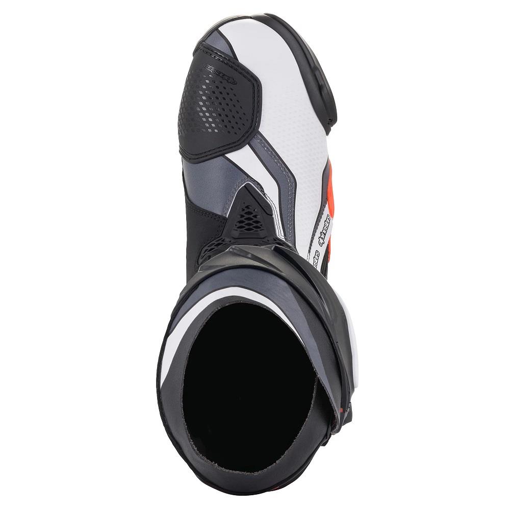 Alpinestars Supertech R Track Motorcycle Boots CE Sports Racing Black White Red - Picture 9 of 10