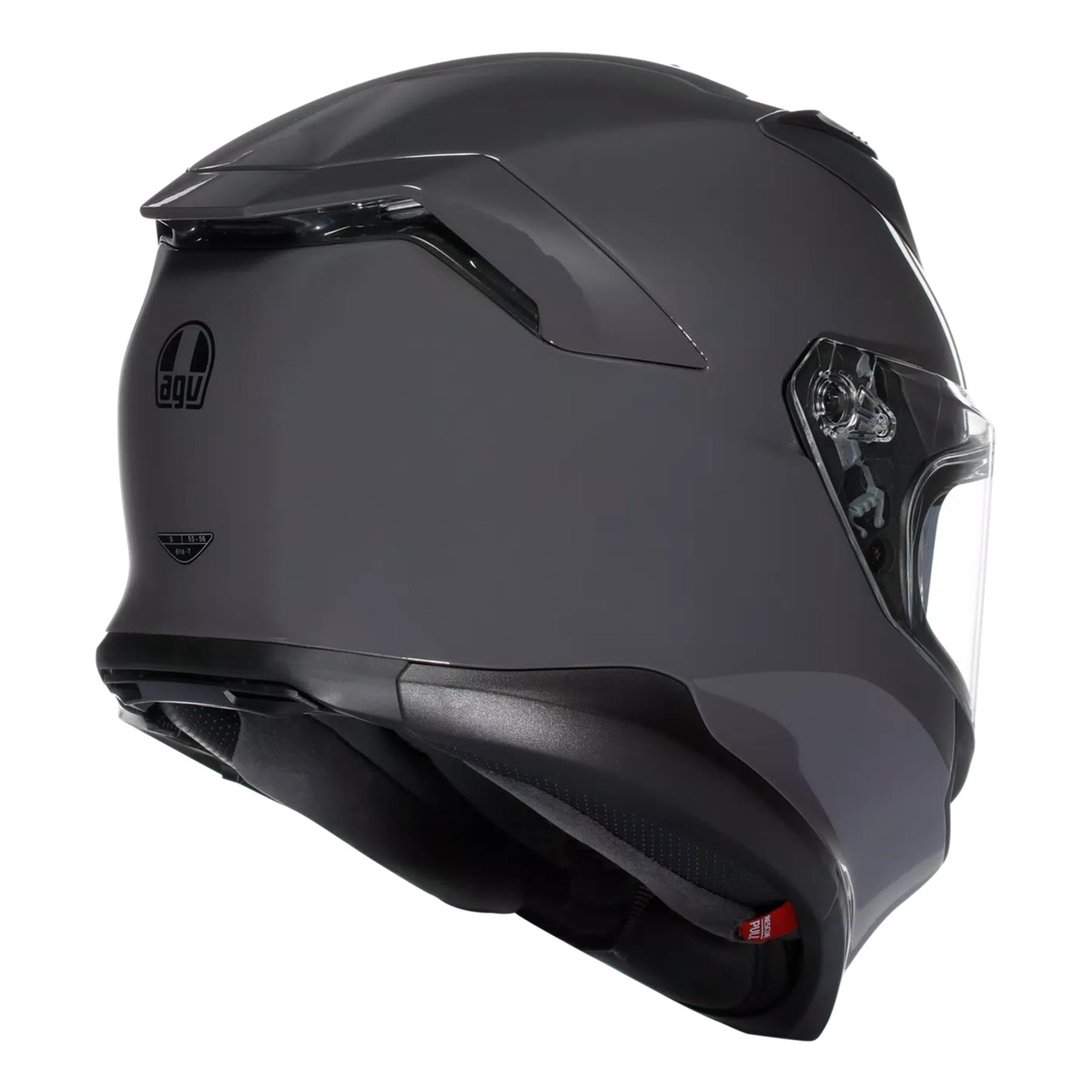 AGV K7 Plain Full Face Motorcycle Helmet Sports Touring Black White Grey - Picture 15 of 23