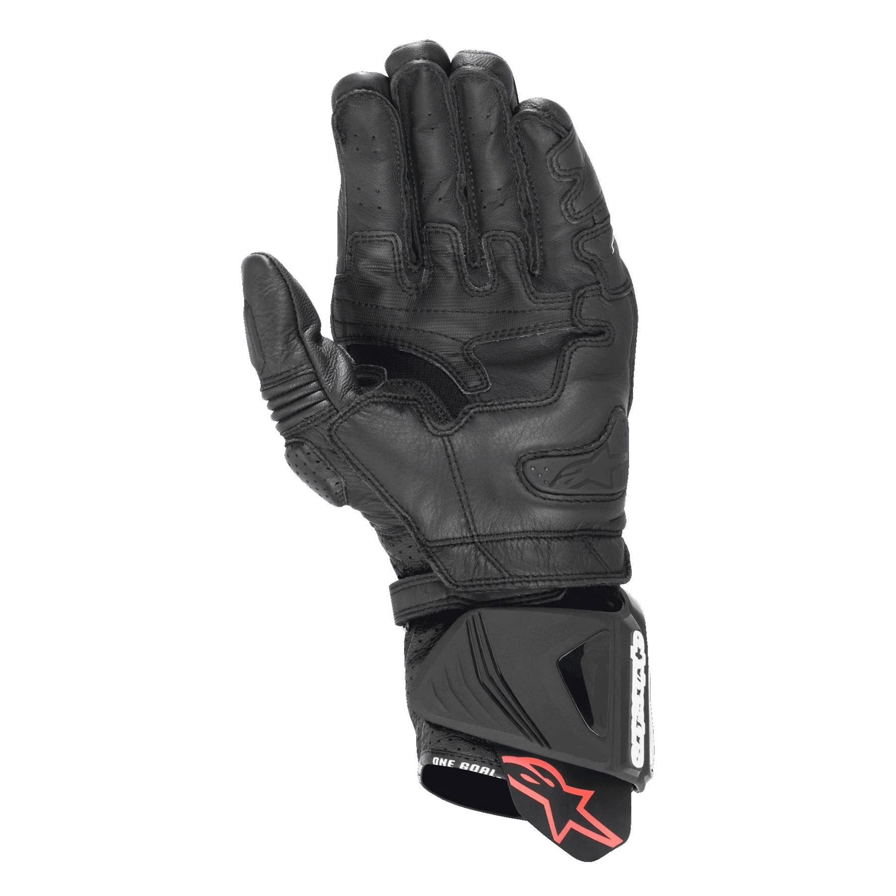 Alpinestars GP Pro R4 Leather Sports Motorcycle Gloves Track Black Red White - Picture 4 of 8