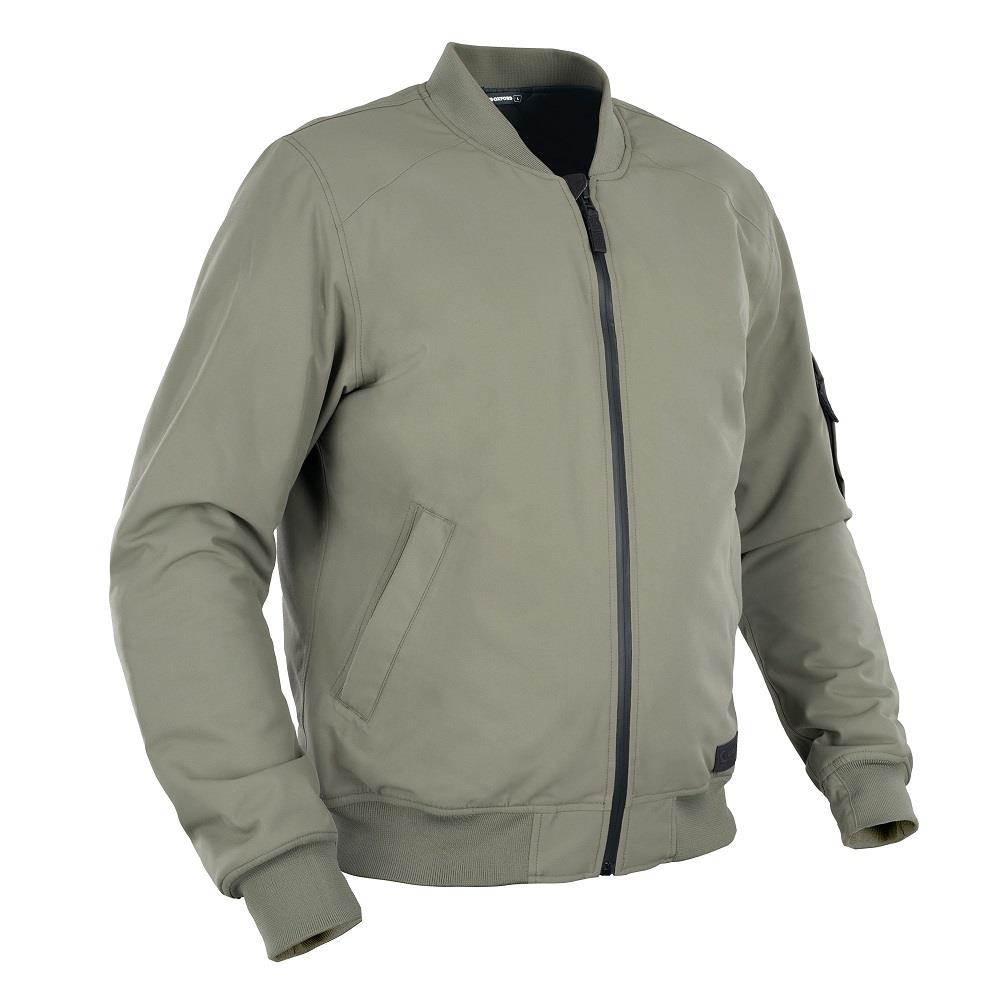 Oxford Bomber Mens Waterproof Motorcycle Scooter Jacket Laminated Black Khaki - Picture 23 of 29