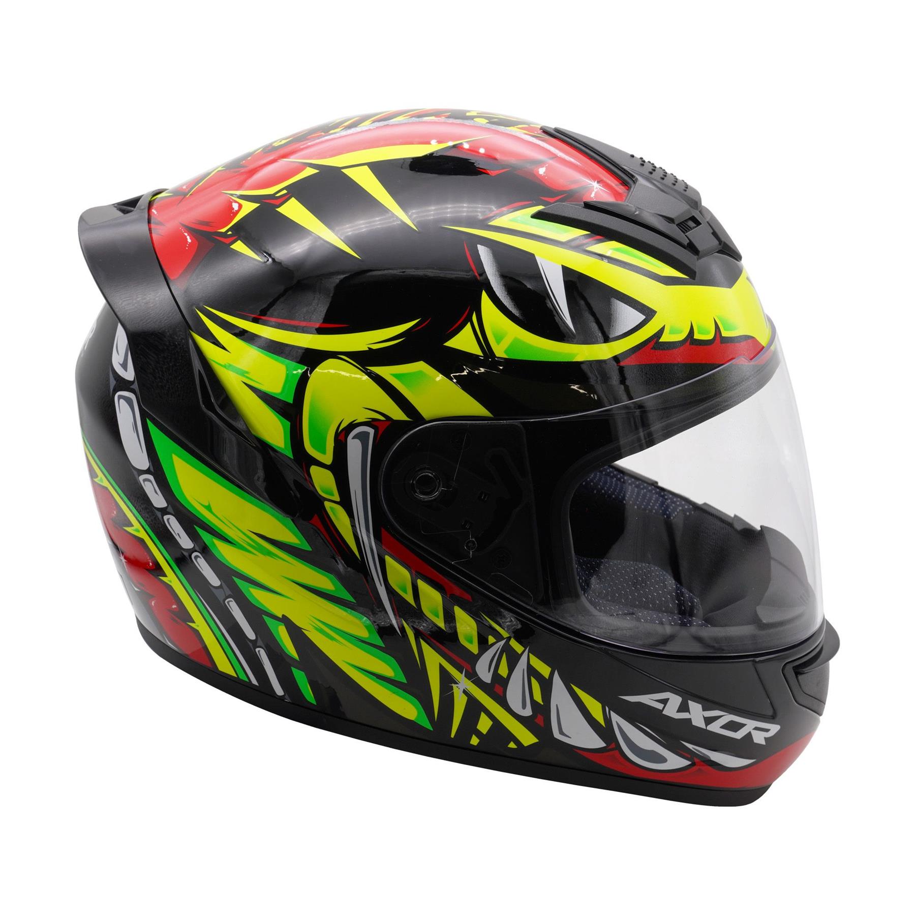 Axor Rage Python Full Face Motorcycle Helmet Scooter Moped Bike Crash Lid - Picture 23 of 26