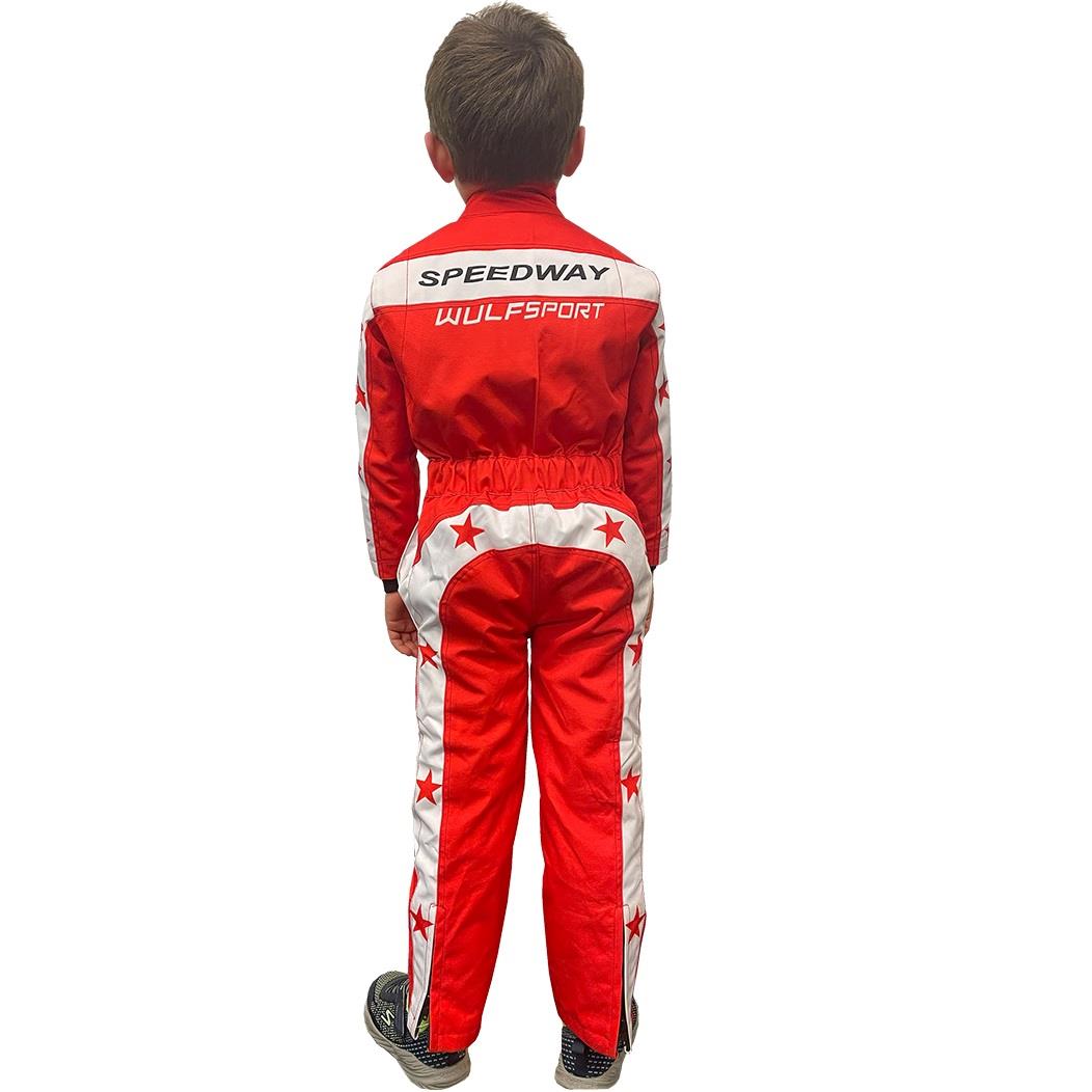 Wulfsport Cub Speedway Suit Off Road ATV Racing Kids Youth Karting Suit Red Blue - Picture 5 of 5