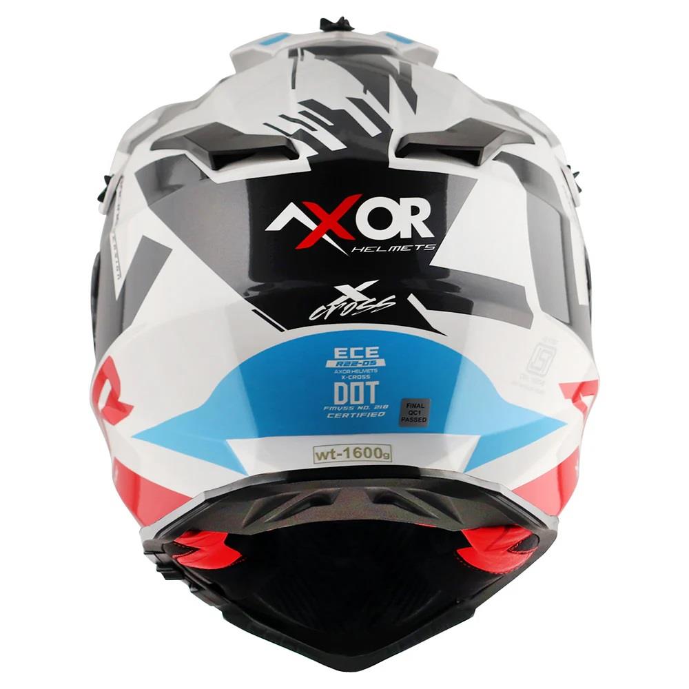 Axor X-Cross X1 Motorcycle Helmet Blue Yellow White Road Legal ECE 22.06 - Picture 6 of 20