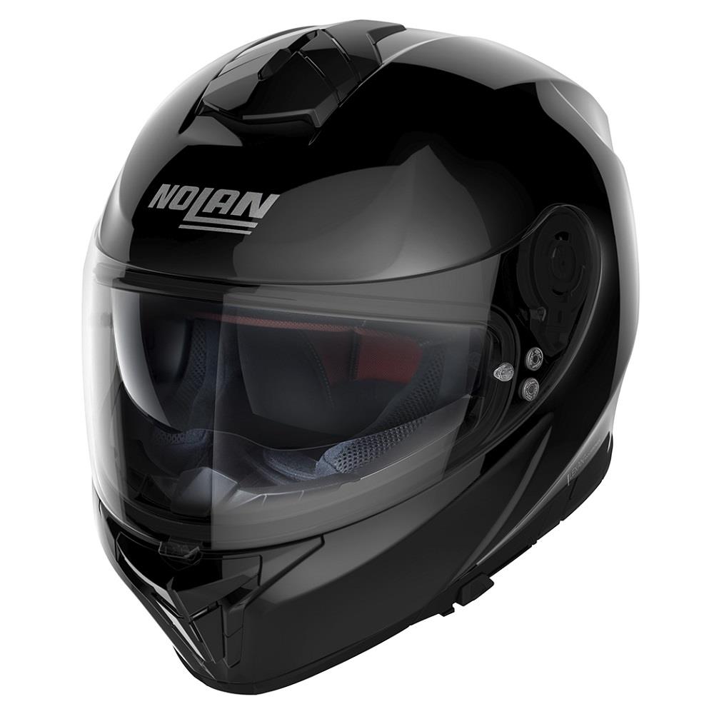 Nolan N80-8 Classic N-Com Motorcycle Helmet Motorbike Pinlock Plain Black XL