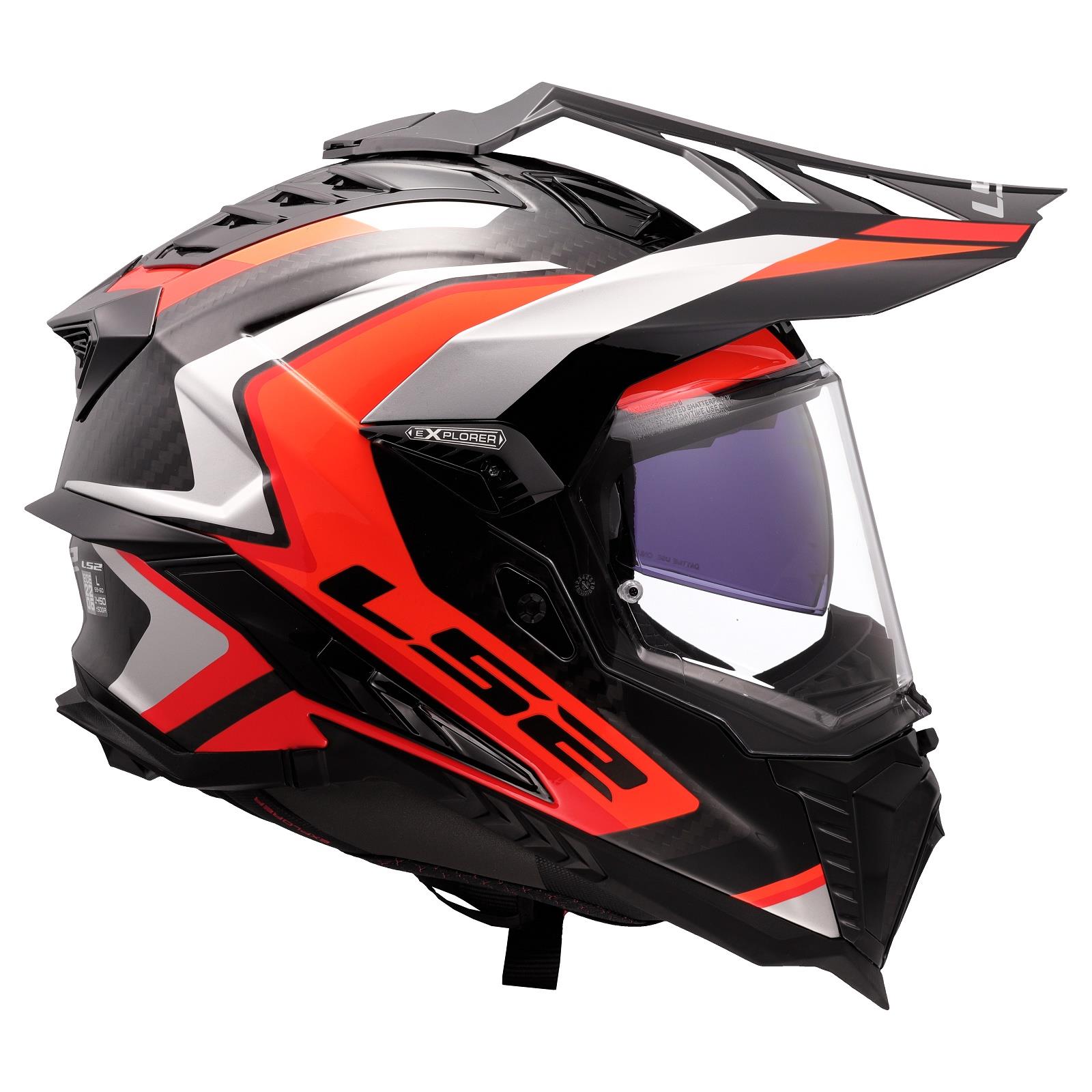 LS2 MX701 Carbon Explorer Frontier II Adventure Helmet Motocross MX Motorcross - Picture 8 of 26