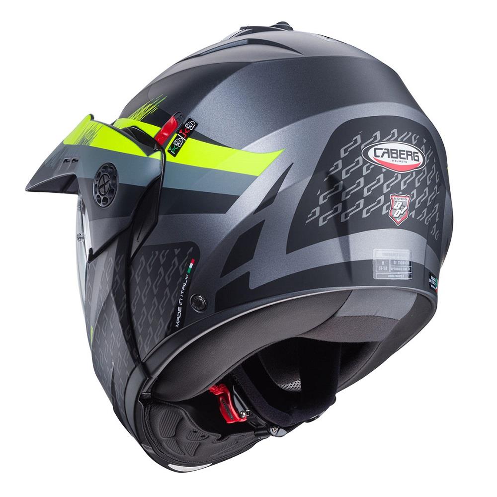 Caberg Tourmax X Sarabe Flip Adventure Motorcycle Helmet Dual Sport Blue Red - Picture 30 of 30