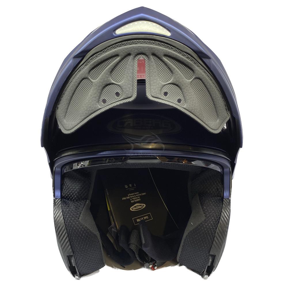 Casco de motocicleta plegable inteligente Caberg Duke X scooter modular liso negro brillante - Imagen 28 de 54