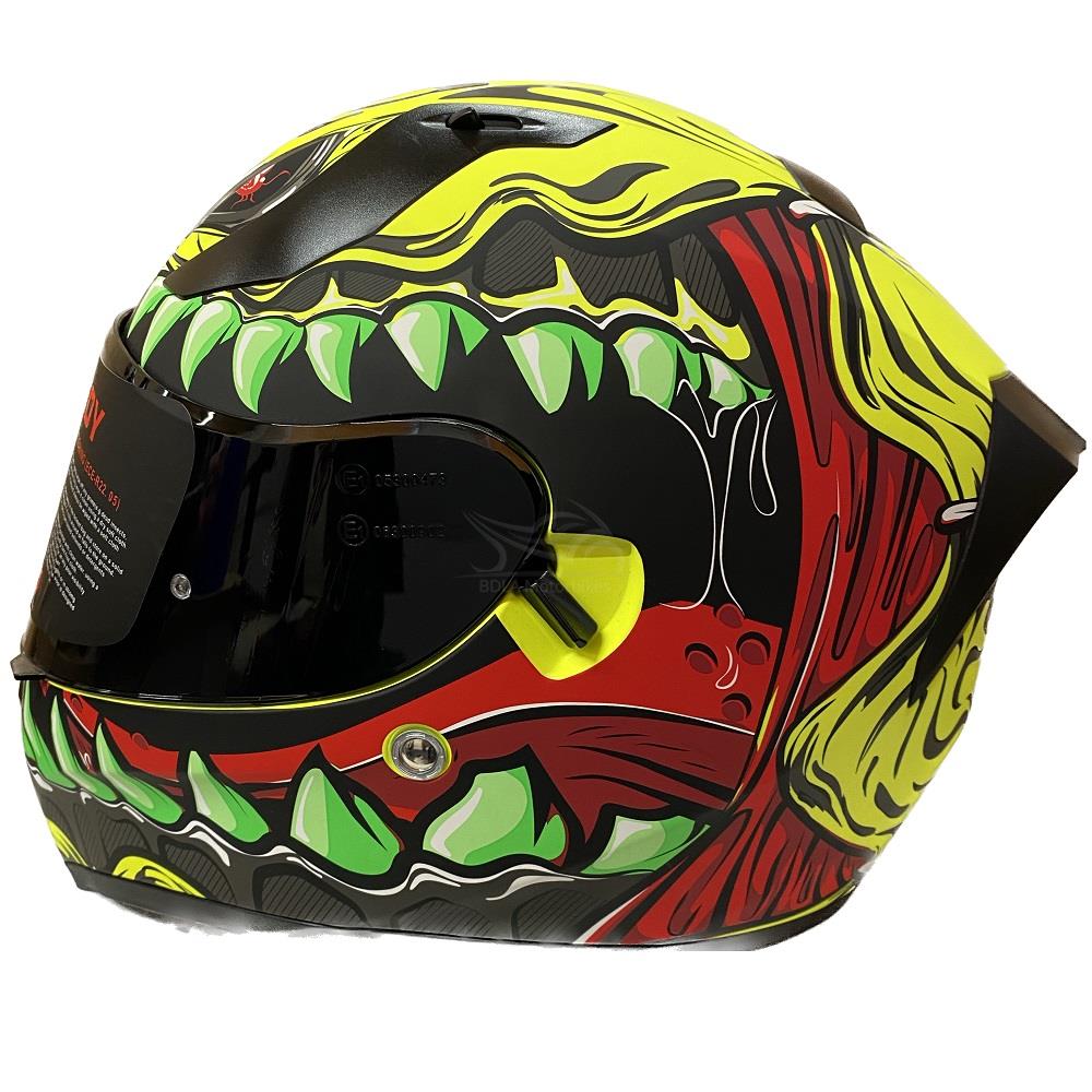Vcan H128 Titan Cara Completa Motocicleta Casco de Choque Calavera Bicicleta Ciclomotor ACU Dorado - Imagen 22 de 27