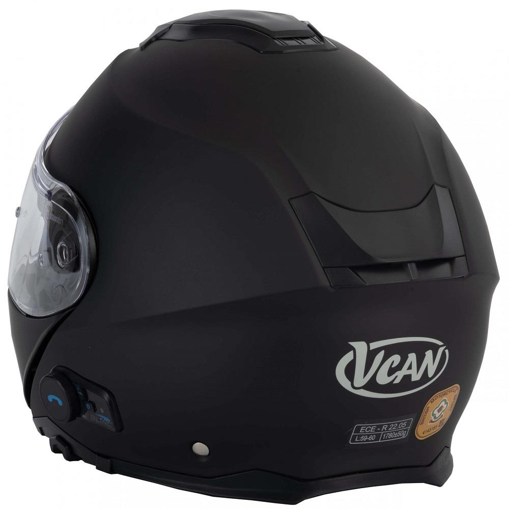 Vcan H272 Blinc Bluetooth Flip Front Flip Up Modular Motorcycle Scooter Helmet - Picture 8 of 18