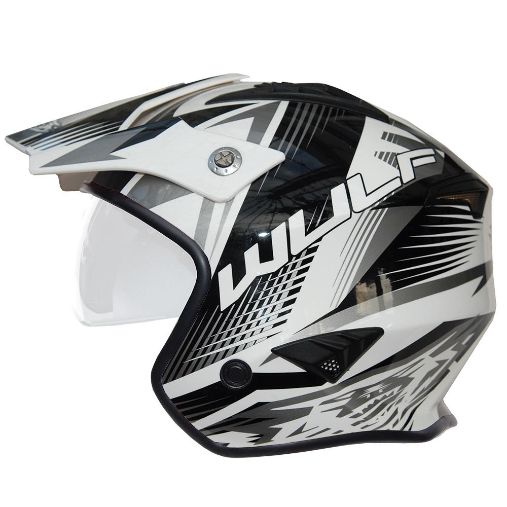 Wulfsport Aspect Trials Helmet Open Face Off Road ATV Quad Bike Crash Lid - Picture 4 of 8