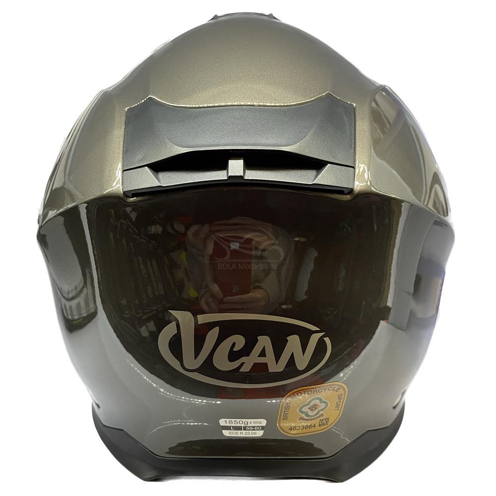 Vcan H272 Plain Flip Front Motorcycle Helmet Touring Modular Lid Black White - Picture 14 of 24