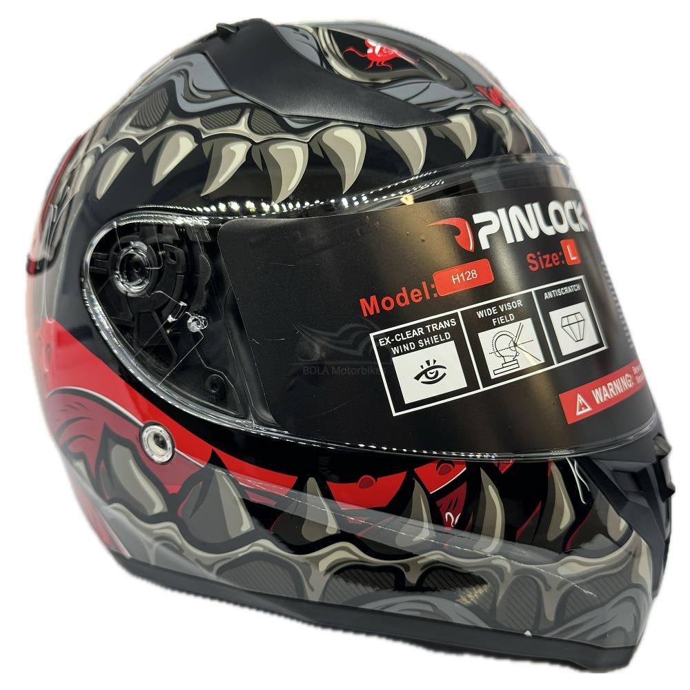 Vcan H128 Titan Cara Completa Motocicleta Casco de Choque Calavera Bicicleta Ciclomotor ACU Dorado - Imagen 11 de 27