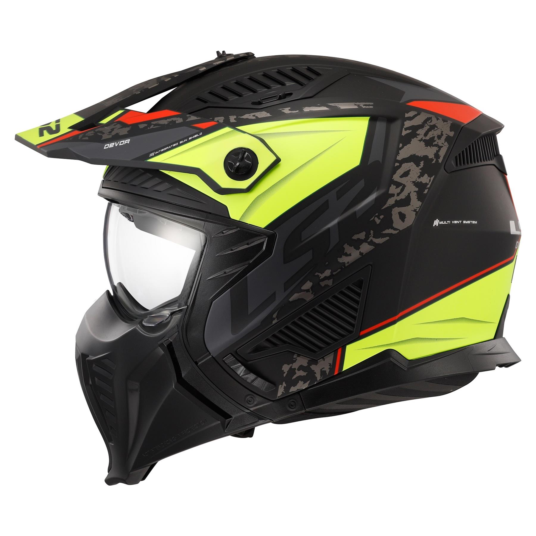 LS2 OF606 Drifter Devor Off Road Motorcycle Helmet Trial Adventure Bike Mask - Picture 21 of 25