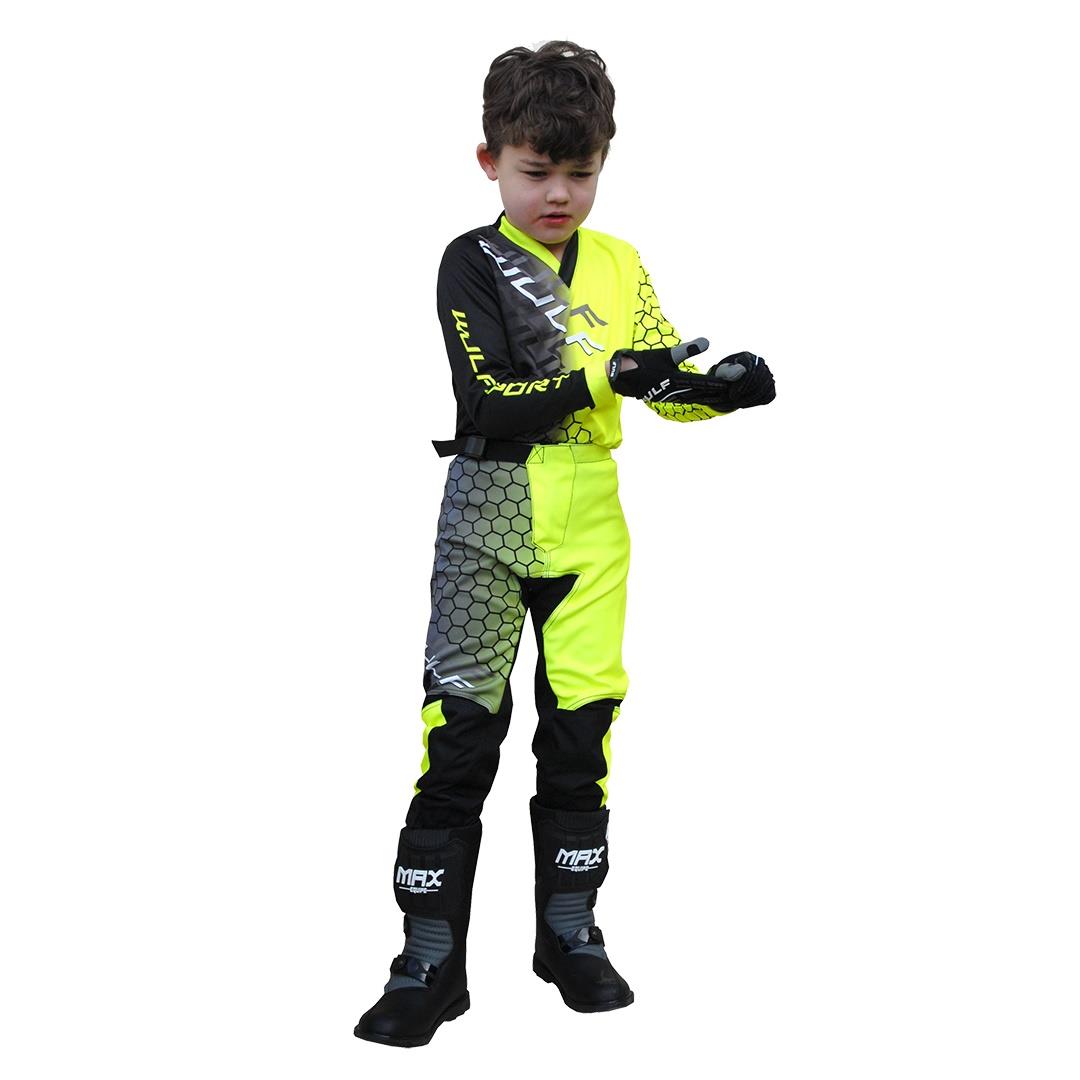 Wulfsport Cub Connect Motocross Trikot Kinder Motorcross MX Quad Shirt Jugend Top - Bild 13 von 17