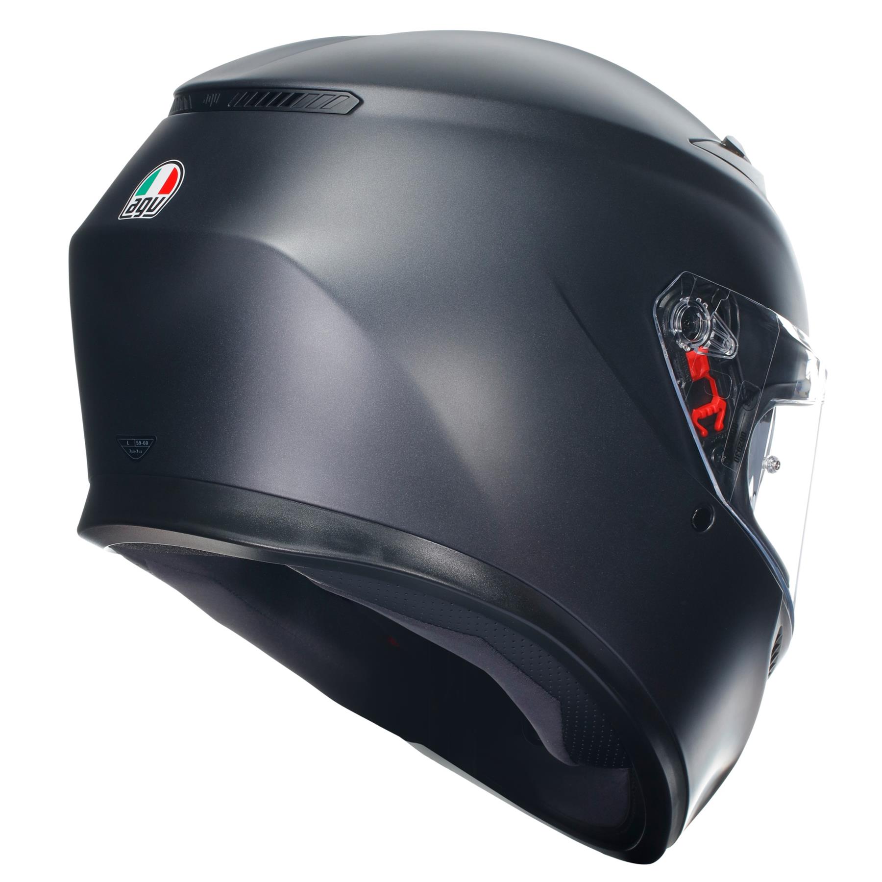 AGV K3 Plain Motorcycle Helmet Road Legal ECE 22.06 ACU Approved - Picture 7 of 29