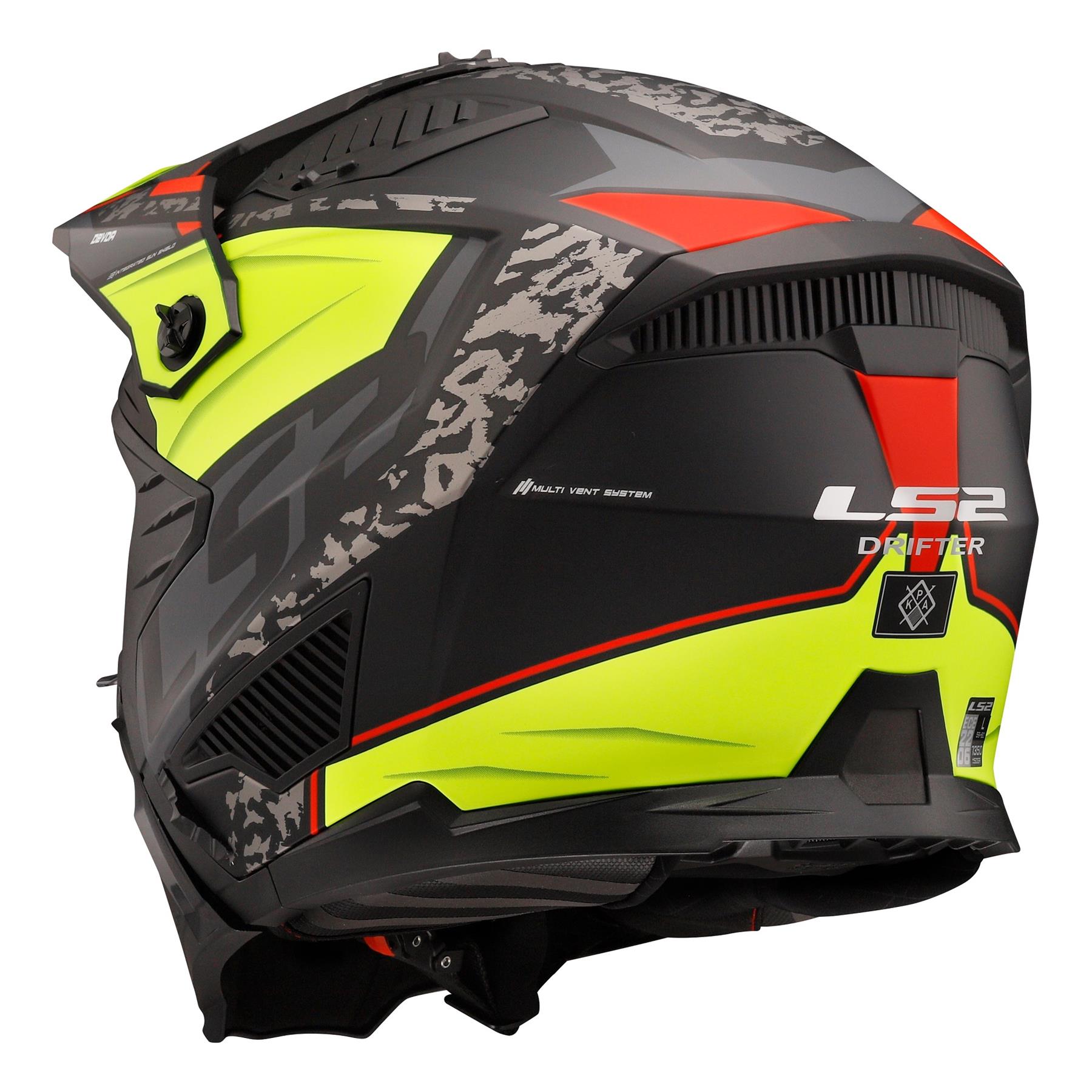 LS2 OF606 Drifter Devor Off Road Motorcycle Helmet Trial Adventure Bike Mask - Picture 22 of 25