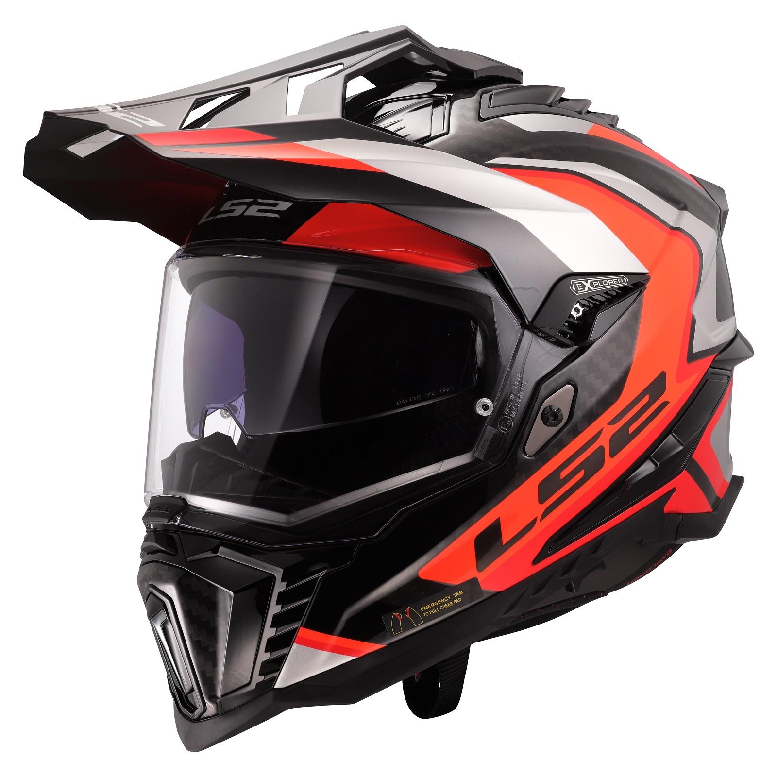 LS2 MX701 Carbon Explorer Frontier II Adventure Helmet Motocross MX Motorcross - Picture 3 of 26