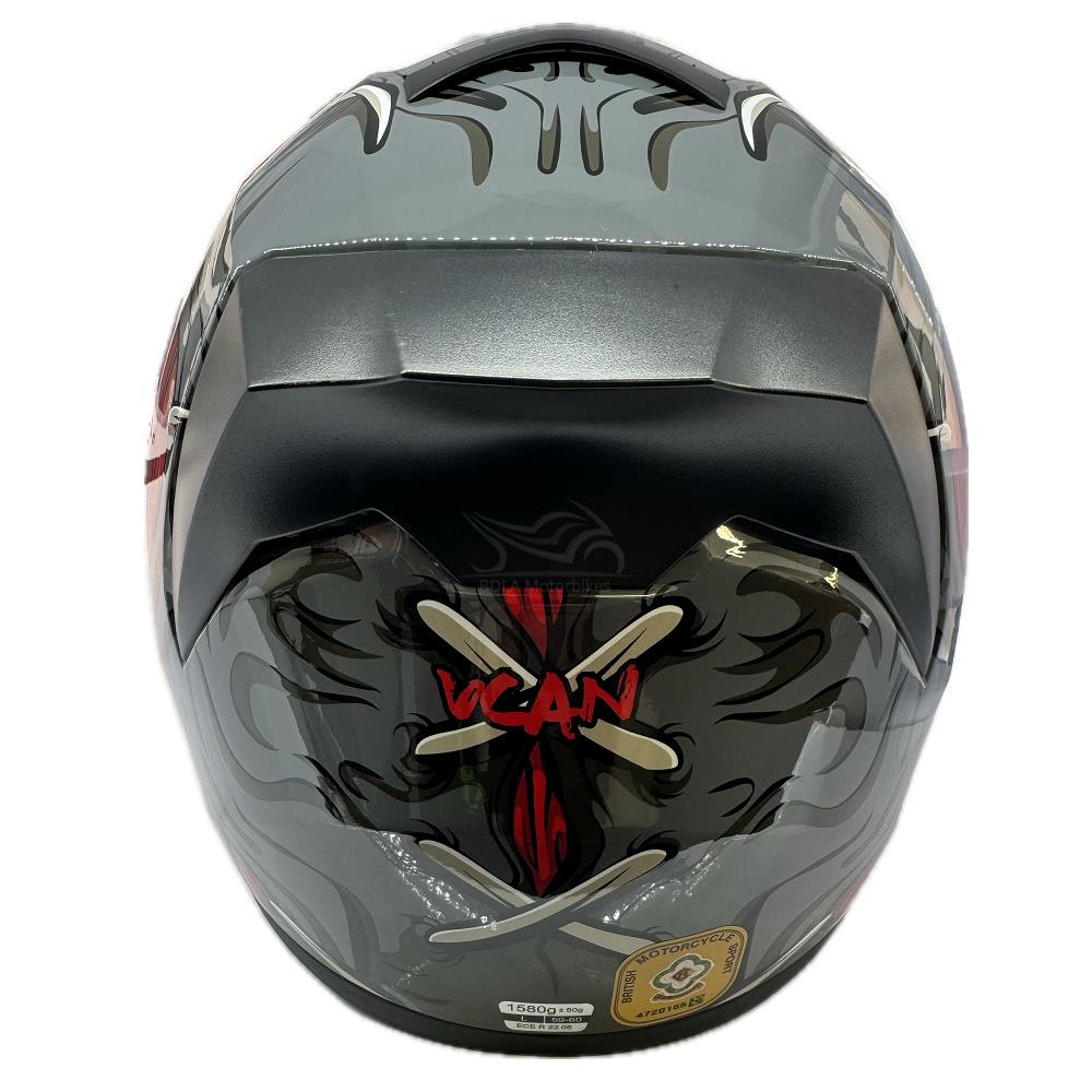 Vcan H128 Titan Cara Completa Motocicleta Casco de Choque Calavera Bicicleta Ciclomotor ACU Dorado - Imagen 14 de 27