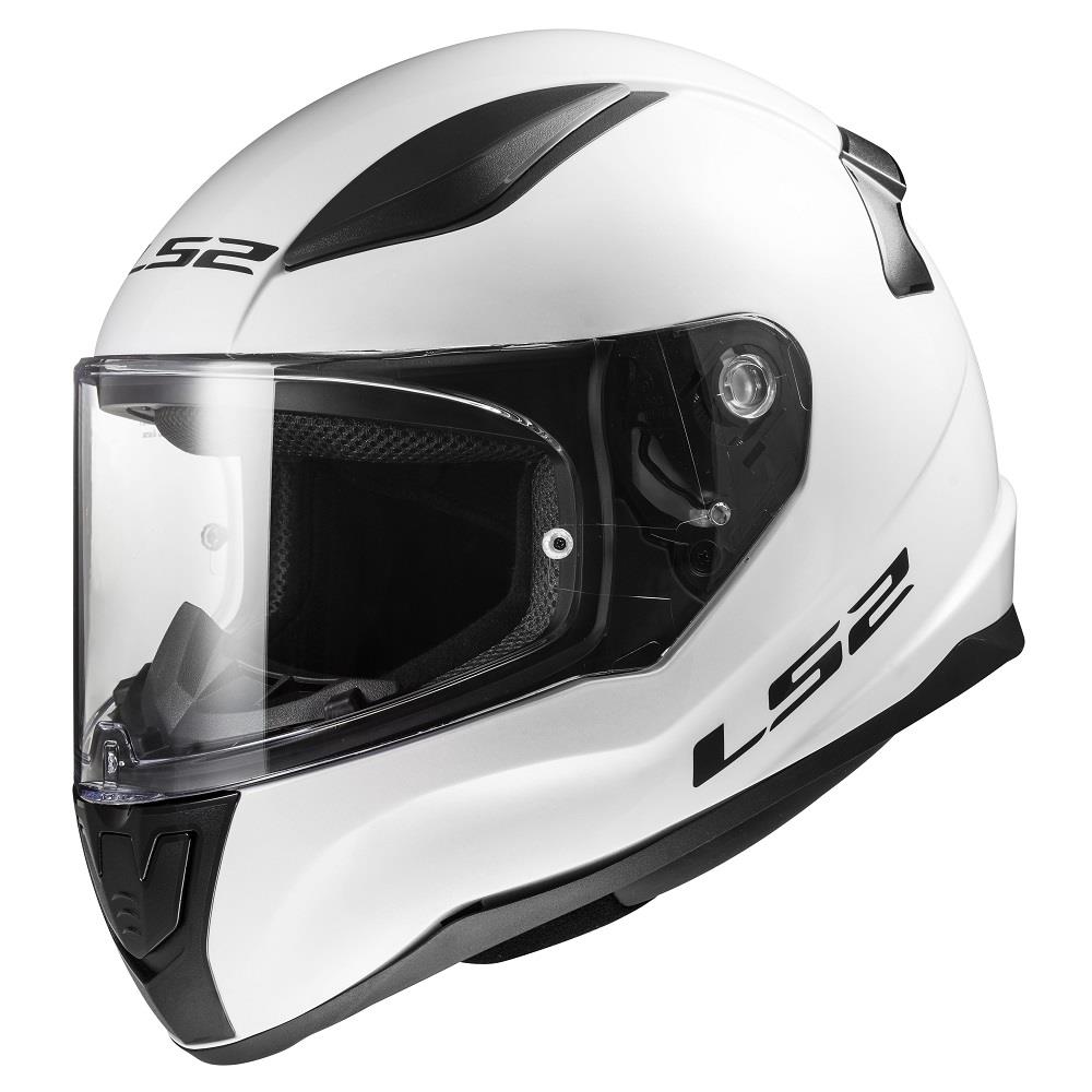 LS2 FF353 Rapid II Plain Motorcycle Helmet Full Face Moped Black White Grey - Picture 36 of 45