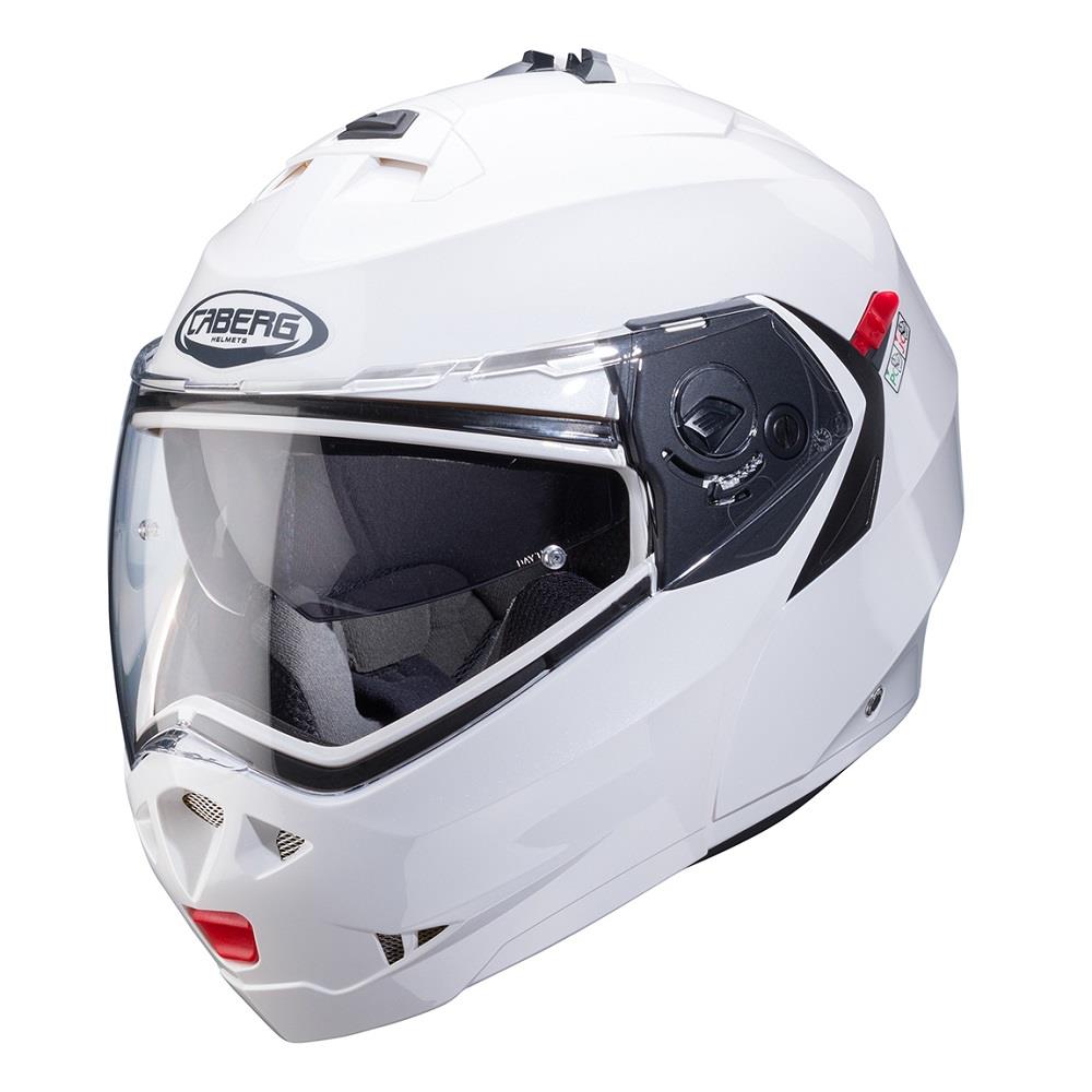 Casco de motocicleta plegable inteligente Caberg Duke X scooter modular liso negro brillante - Imagen 43 de 54