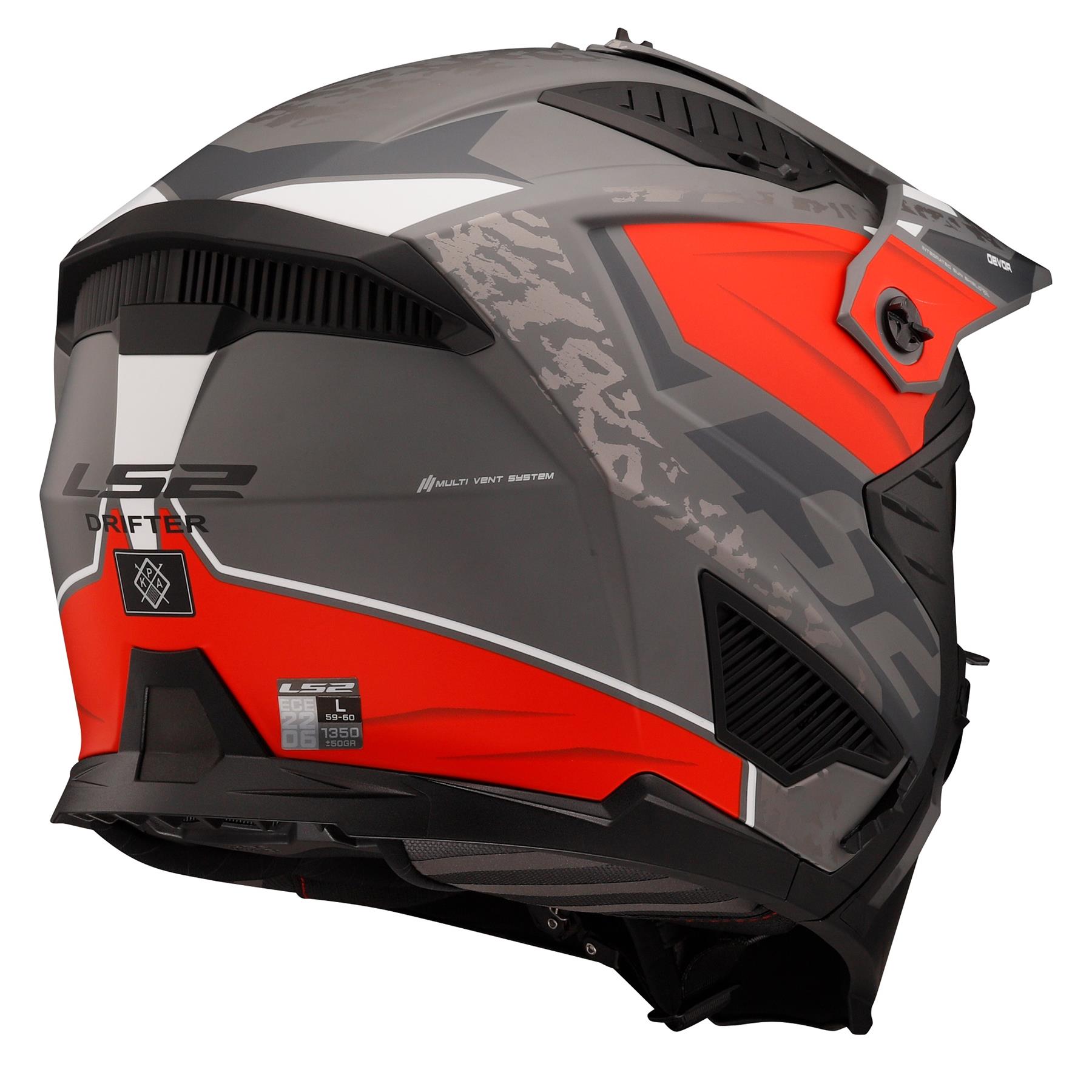 LS2 OF606 Drifter Devor Off Road Motorcycle Helmet Trial Adventure Bike Mask - Picture 15 of 25
