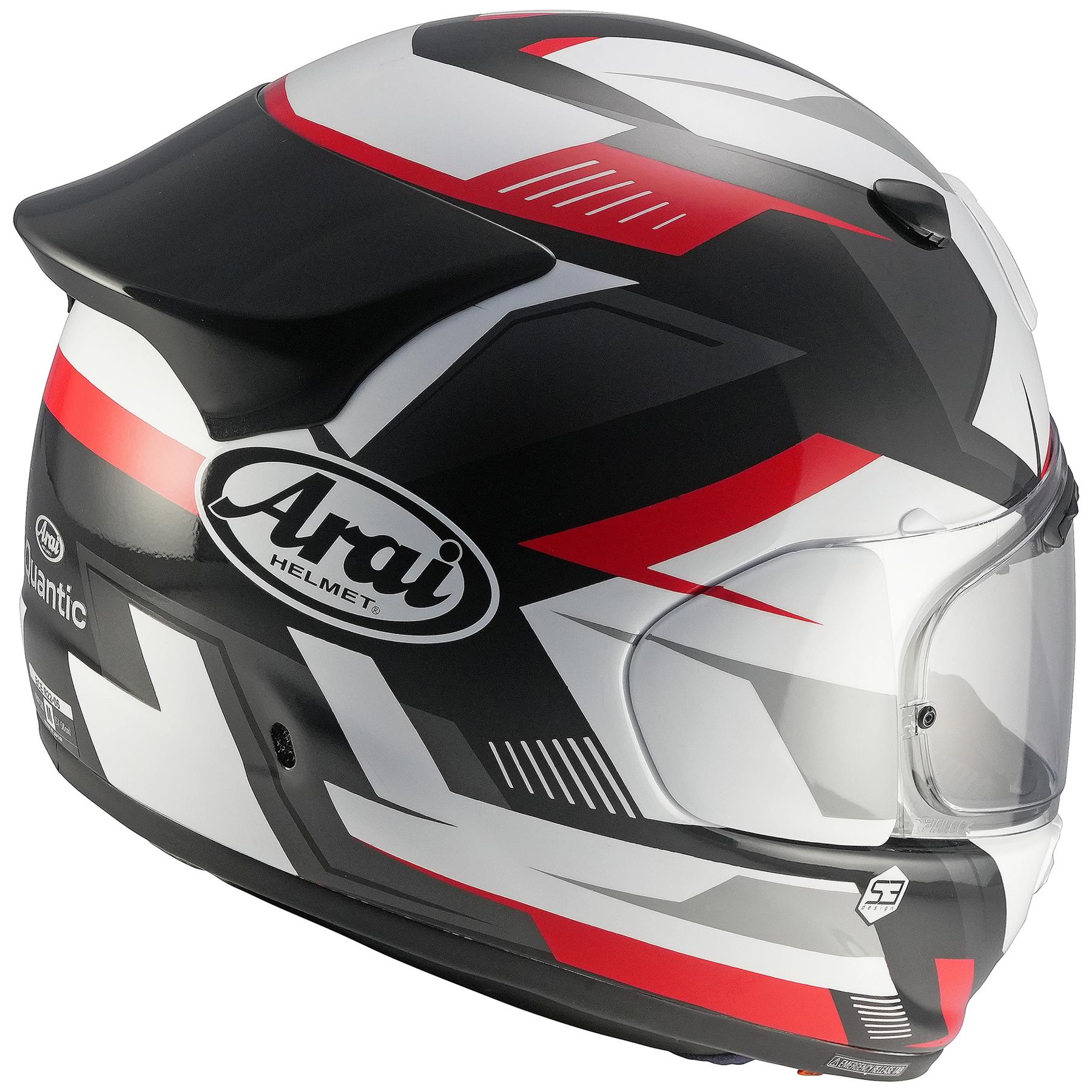 Arai Quantic Supra Full Face Motorcycle Helmet Motorbike Blue Red Yellow - Picture 4 of 8