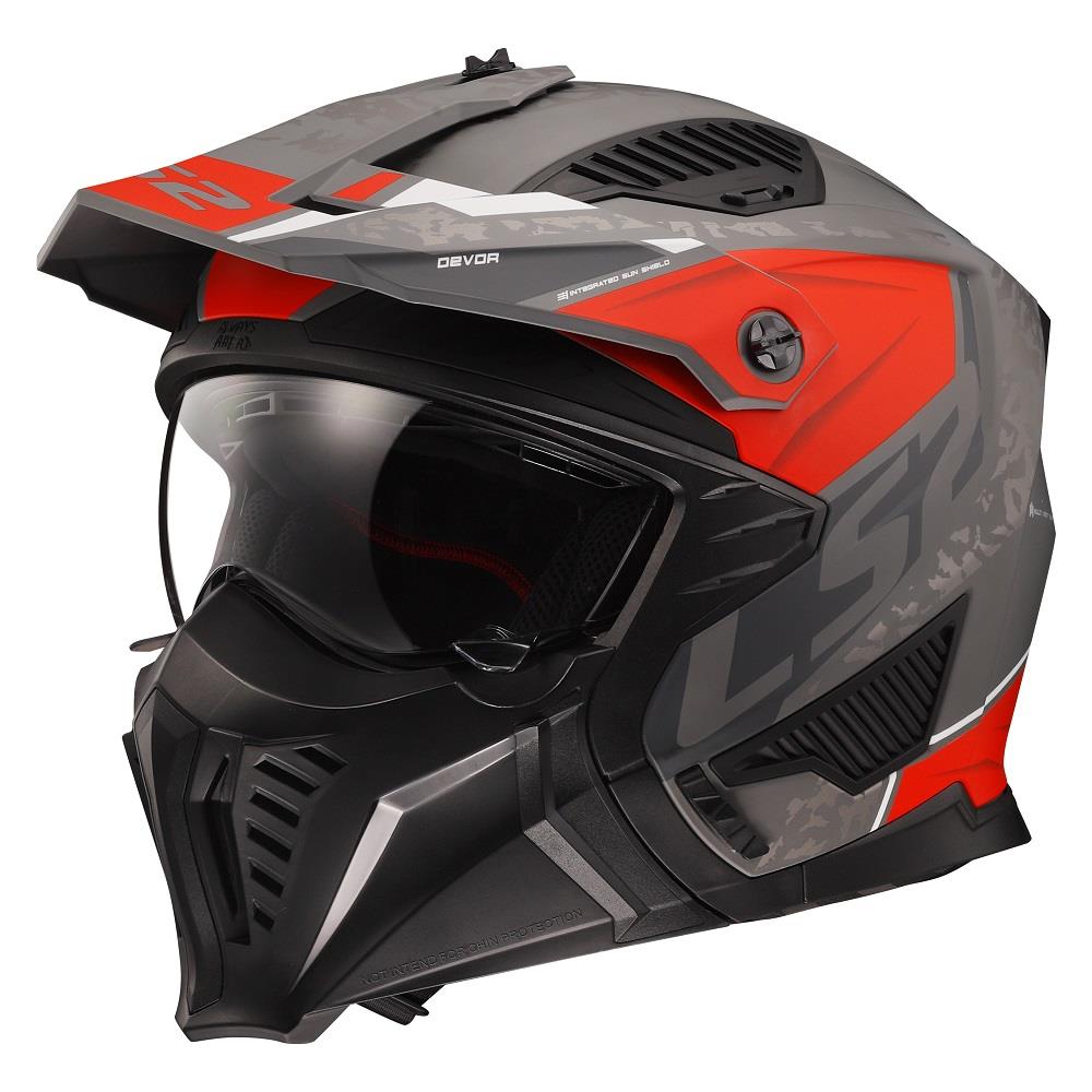 LS2 OF606 Drifter Devor Off Road Motorcycle Helmet Trial Adventure Bike Mask - Picture 11 of 25