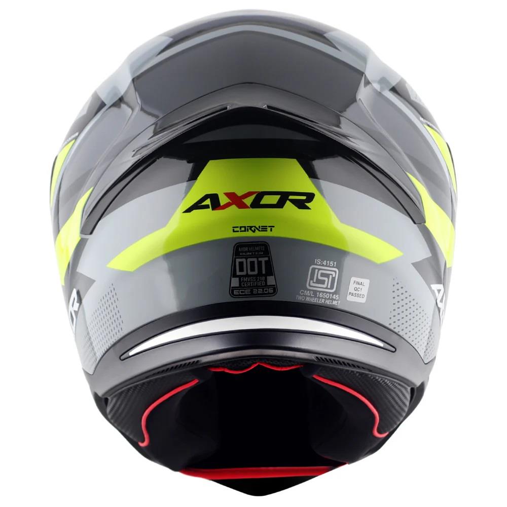 Axor Hunter Cornet Full Face Motorcycle Helmet Scooter Motorbike Free Dark Visor - Picture 17 of 22