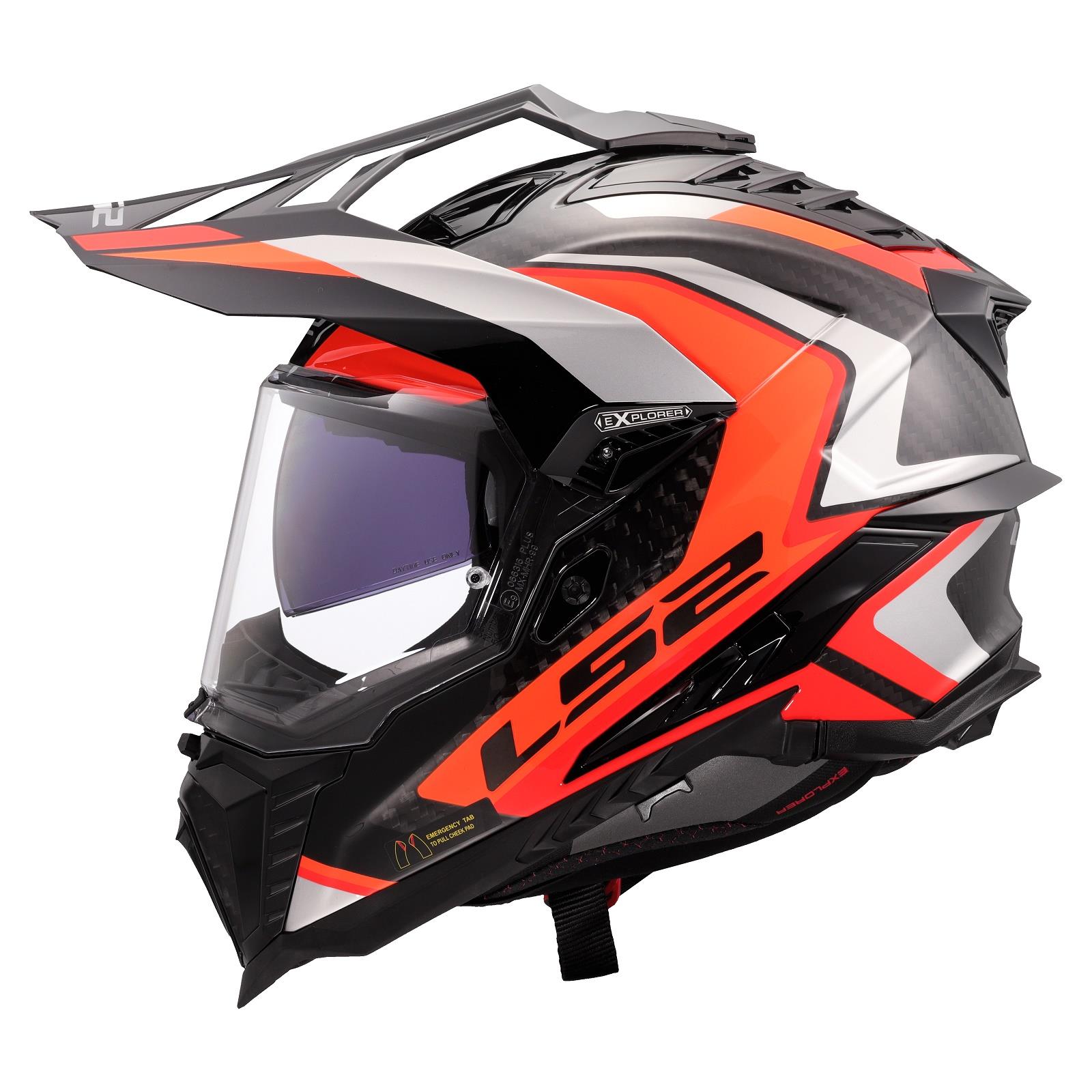 LS2 MX701 Carbon Explorer Frontier II Adventure Helmet Motocross MX Motorcross - Picture 4 of 26