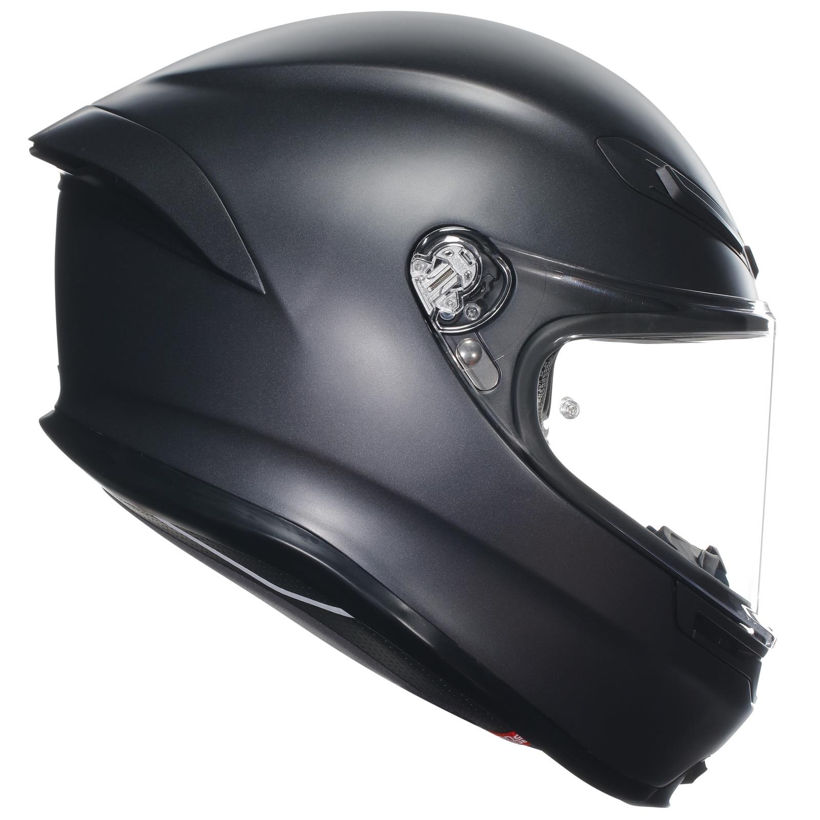 AGV K6-S Plain Motorcycle Helmet Road Legel ECE 22.06 Track Race Lid Black Grey - Picture 15 of 30