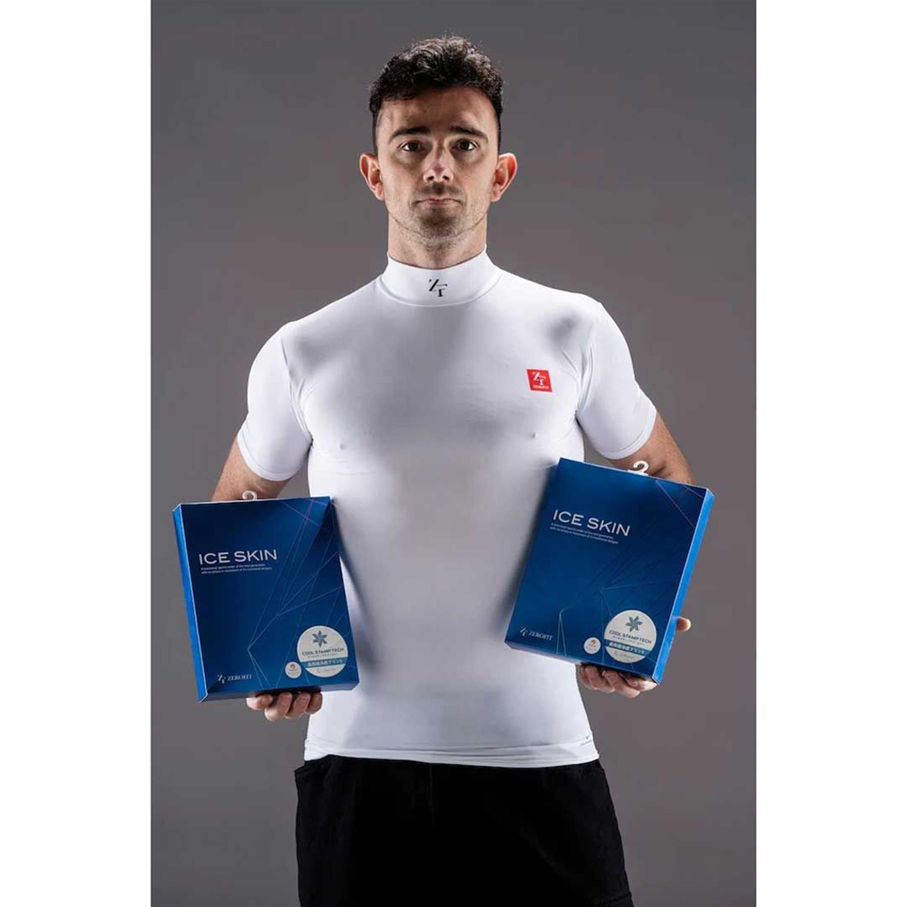 Zerofit Iceskin Short Sleeve Motorcycle Base Layer Top Summer Black White