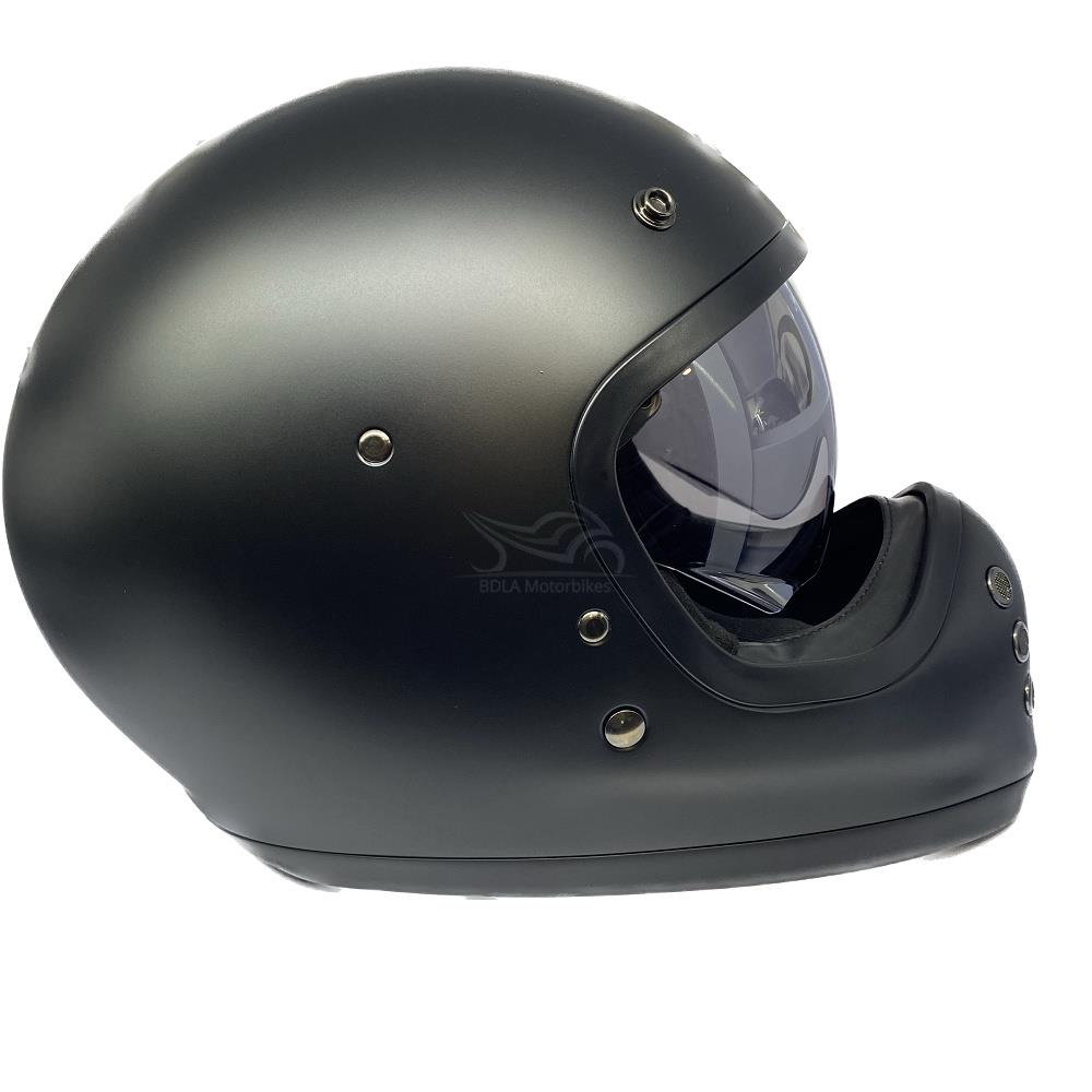 HJC V60 Vintage Motorcycle Helmet Classic Full Face Motorbike Lid Black White - Picture 9 of 18