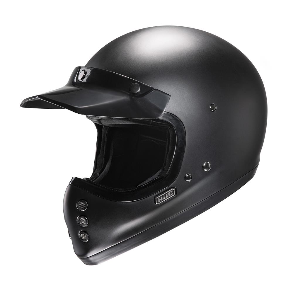 HJC V60 Vintage Motorcycle Helmet Classic Full Face Motorbike Lid Black White - Picture 3 of 18