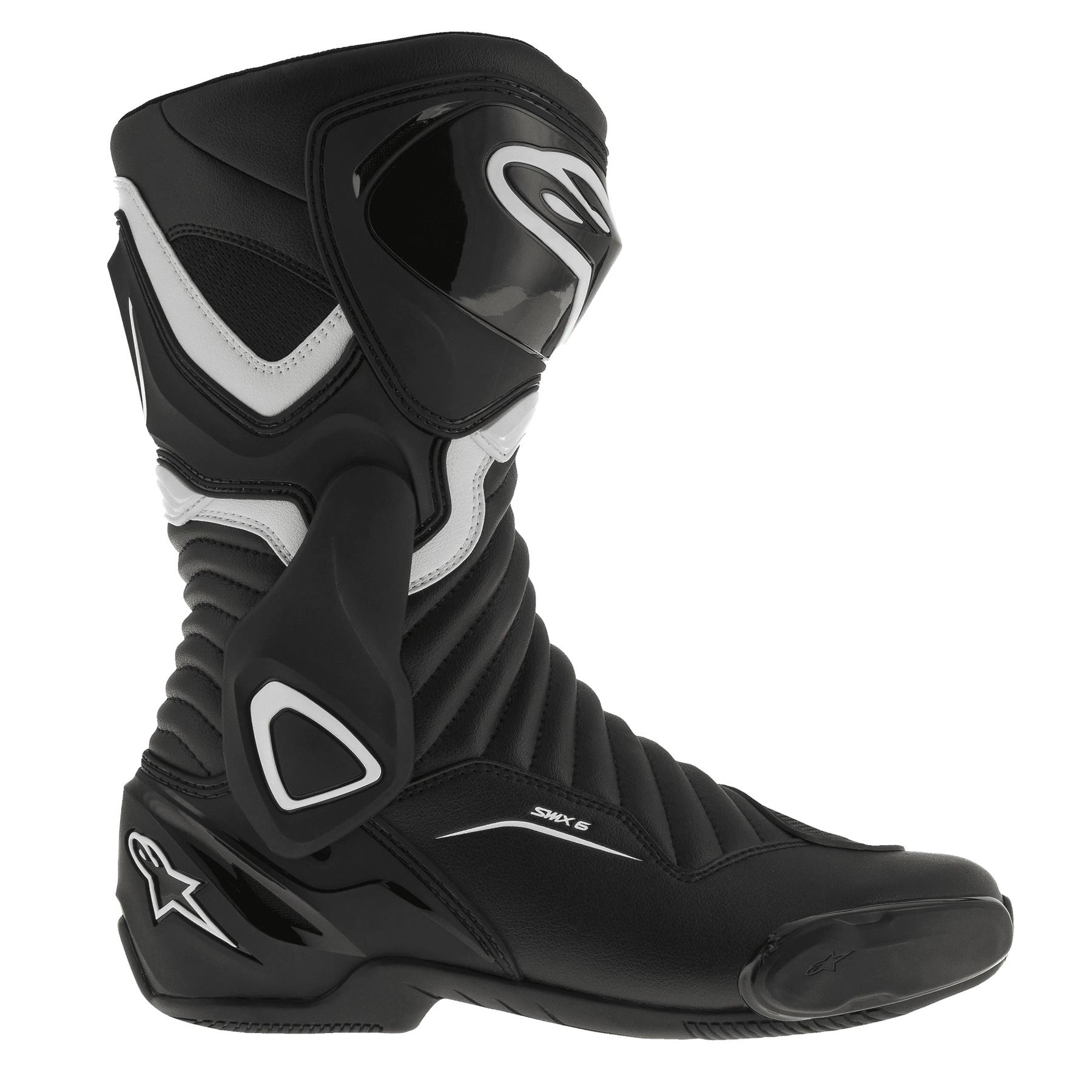 Alpinestars SMX-6 v2 CE Sports Racing Motorcycle Motorbike Boots Black White - Picture 11 of 16