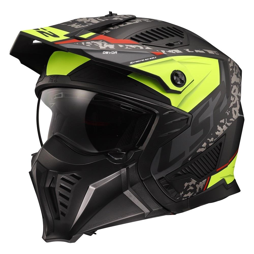 LS2 OF606 Drifter Devor Off Road Motorcycle Helmet Trial Adventure Bike Mask - Picture 19 of 25