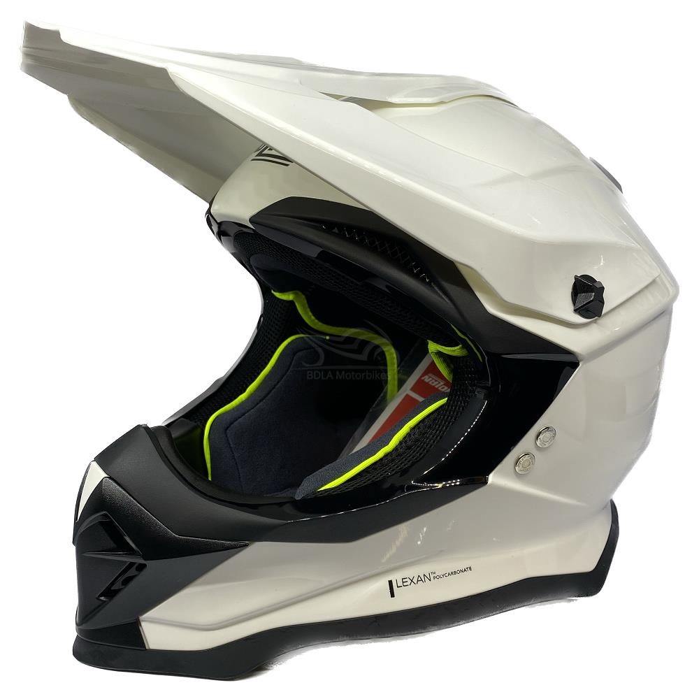 Nolan N53 Smart Motocross Helmet Off-Road Quad ATV Motorcycle Black White MX - Picture 12 of 18