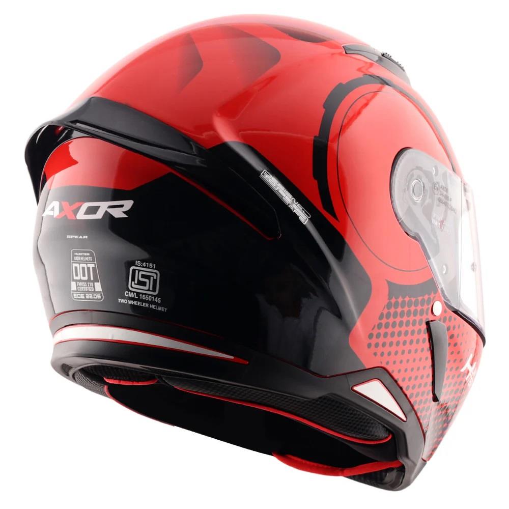 Axor Hunter Spear Full Face Motorcycle Helmet Scooter Motorbike Free Dark Visor - Picture 18 of 22