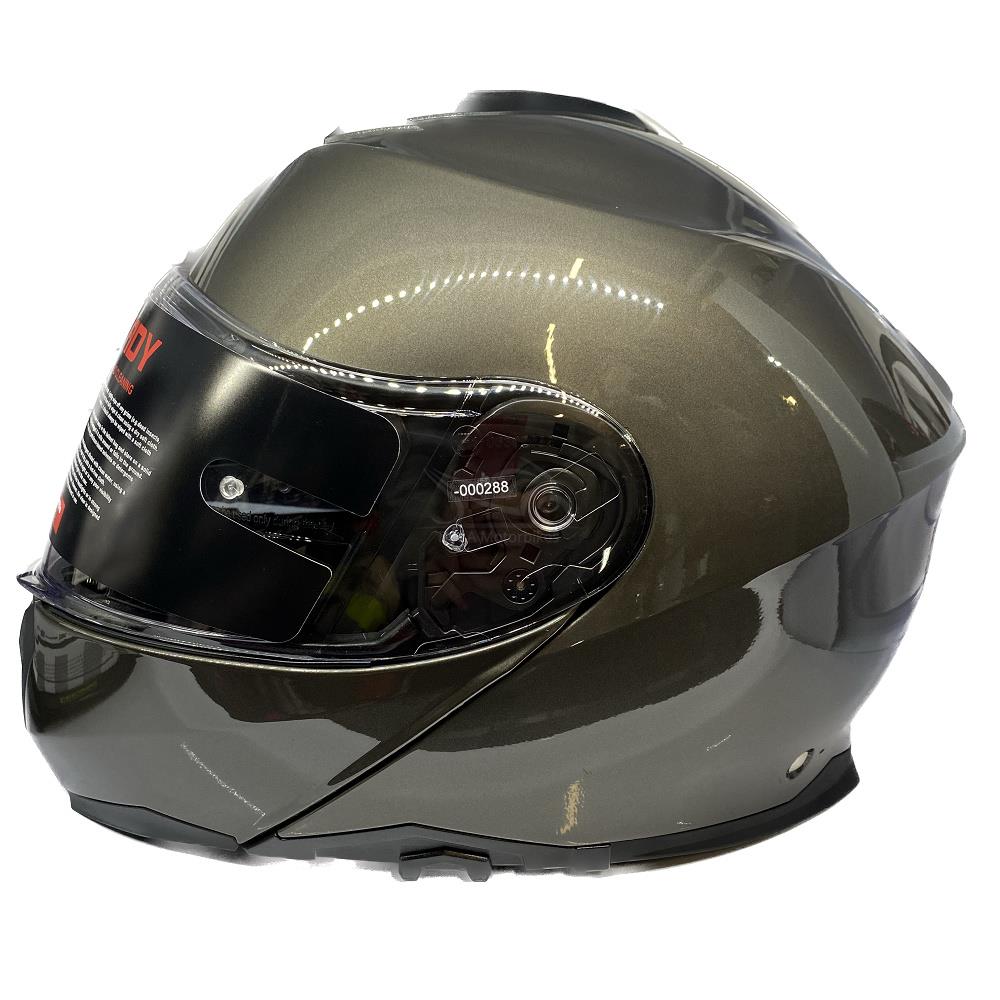 Vcan H272 Plain Flip Front Motorcycle Helmet Touring Modular Lid Black White - Picture 11 of 24