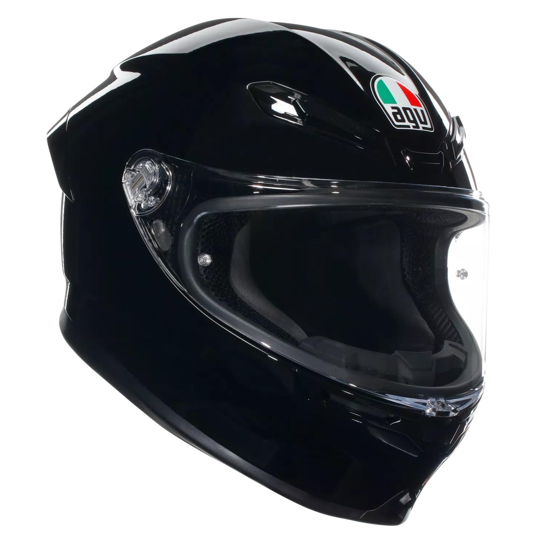 AGV K6-S Plain Motorcycle Helmet Road Legel ECE 22.06 Track Race Lid Black Grey - Picture 3 of 30