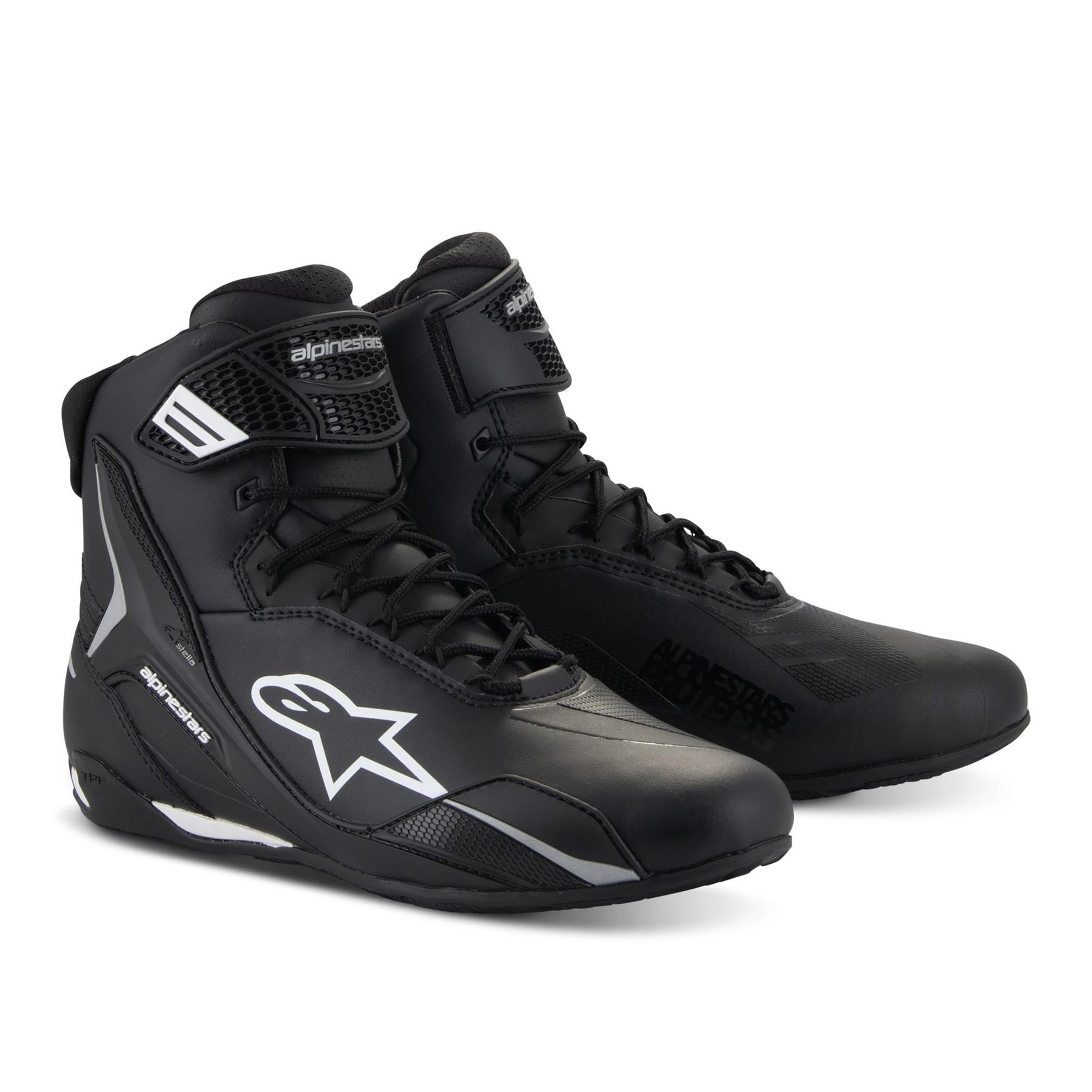 Alpinestars Stella Faster 4 Women's Motorcycle Boots Short Ankle Black White - Picture 3 of 16