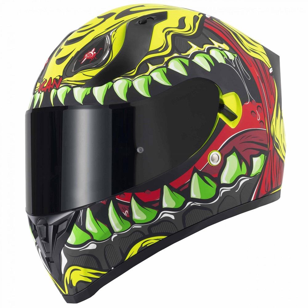 Vcan H128 Titan Cara Completa Motocicleta Casco de Choque Calavera Bicicleta Ciclomotor ACU Dorado - Imagen 20 de 27