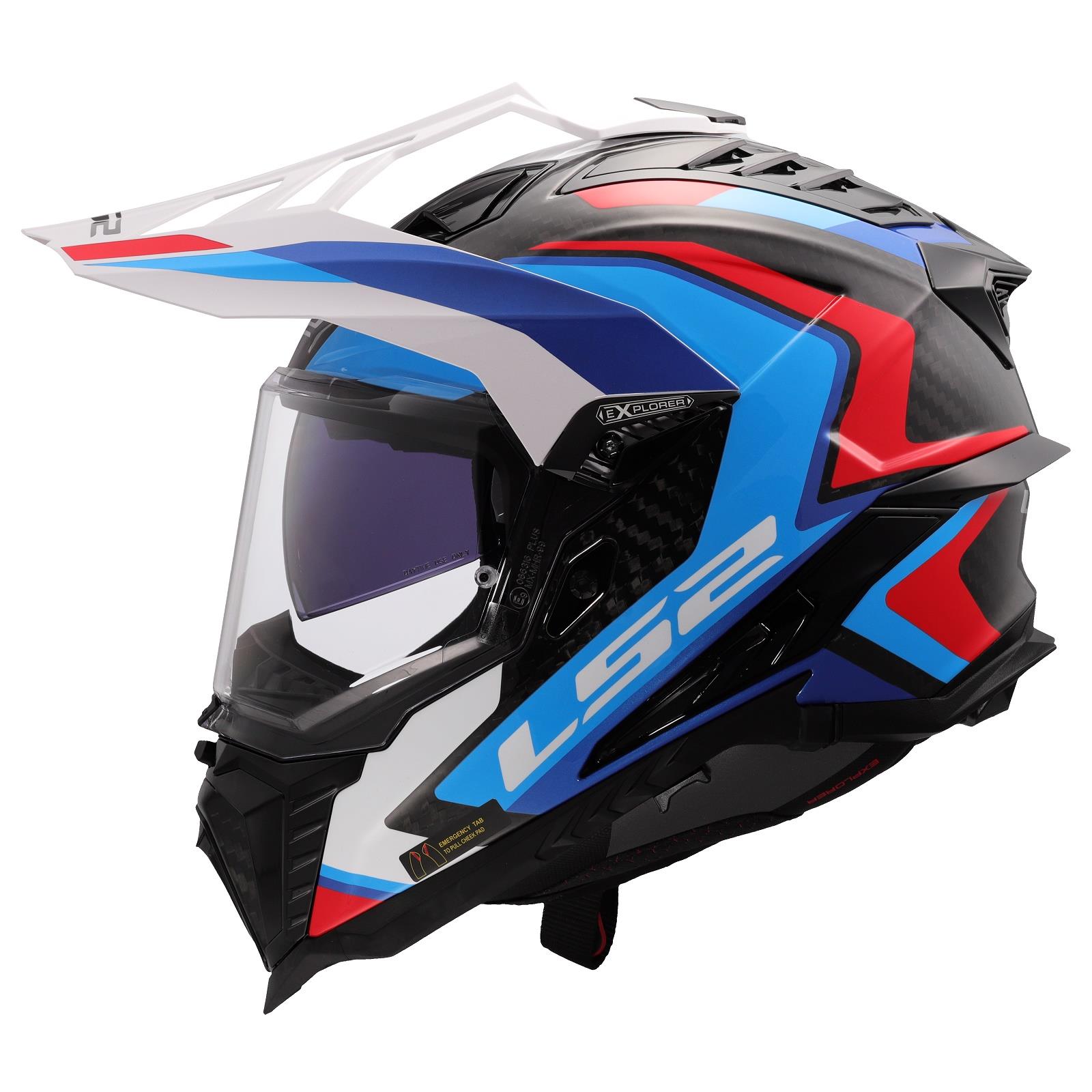 LS2 MX701 Carbon Explorer Frontier II Adventure Helmet Motocross MX Motorcross - Picture 20 of 26